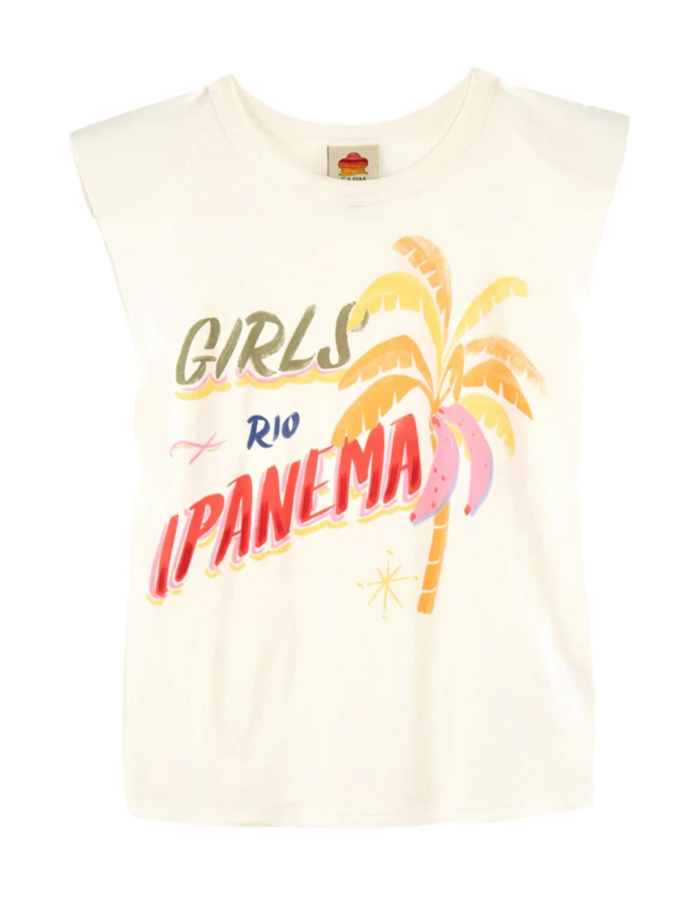 FARM Rio - Girls Rio Ipanema Sleeveless Graphic T-Shirt - Sz S