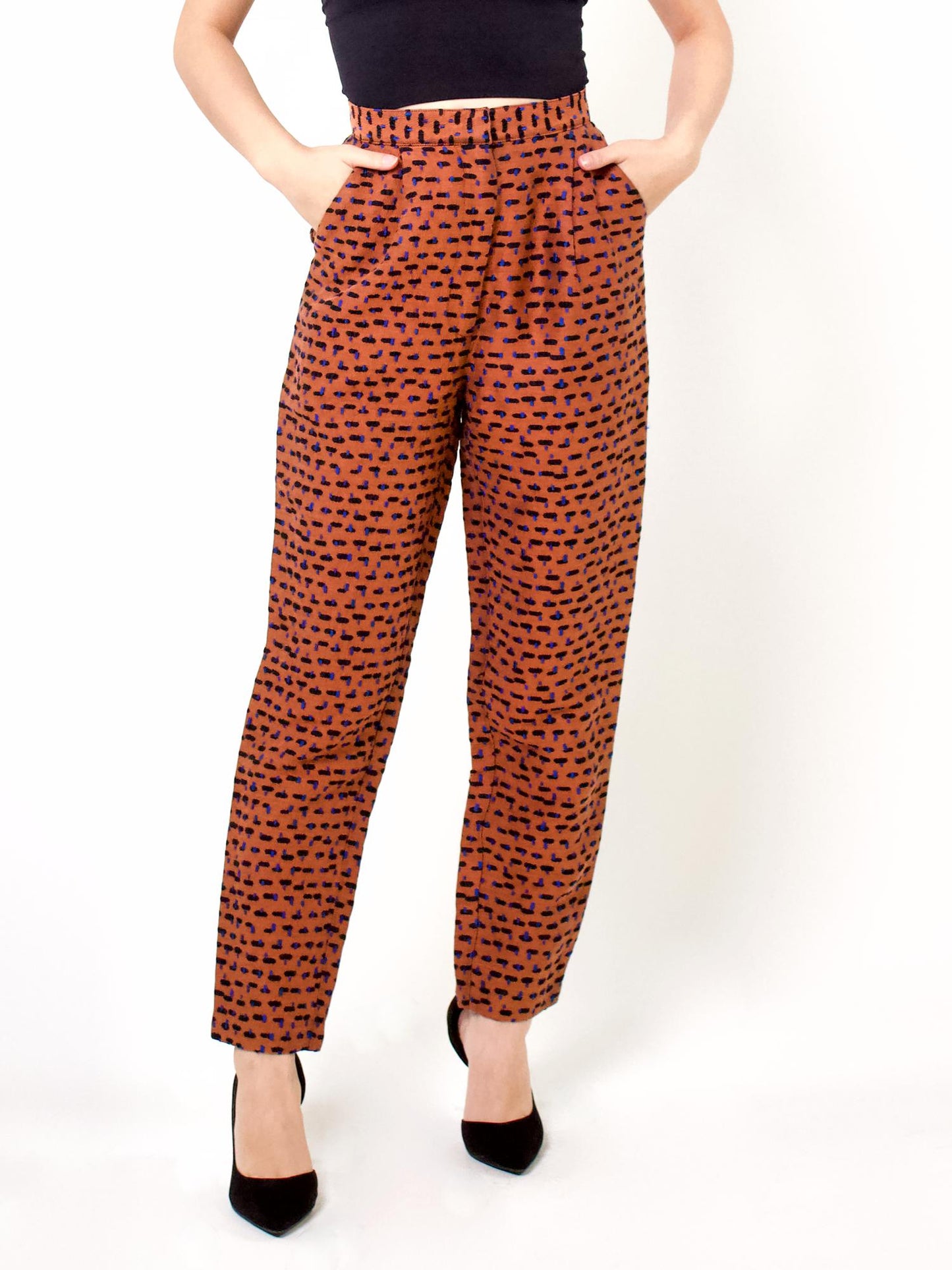 Nikki Chasin - High Rise Cropped Trousers - Sz 0