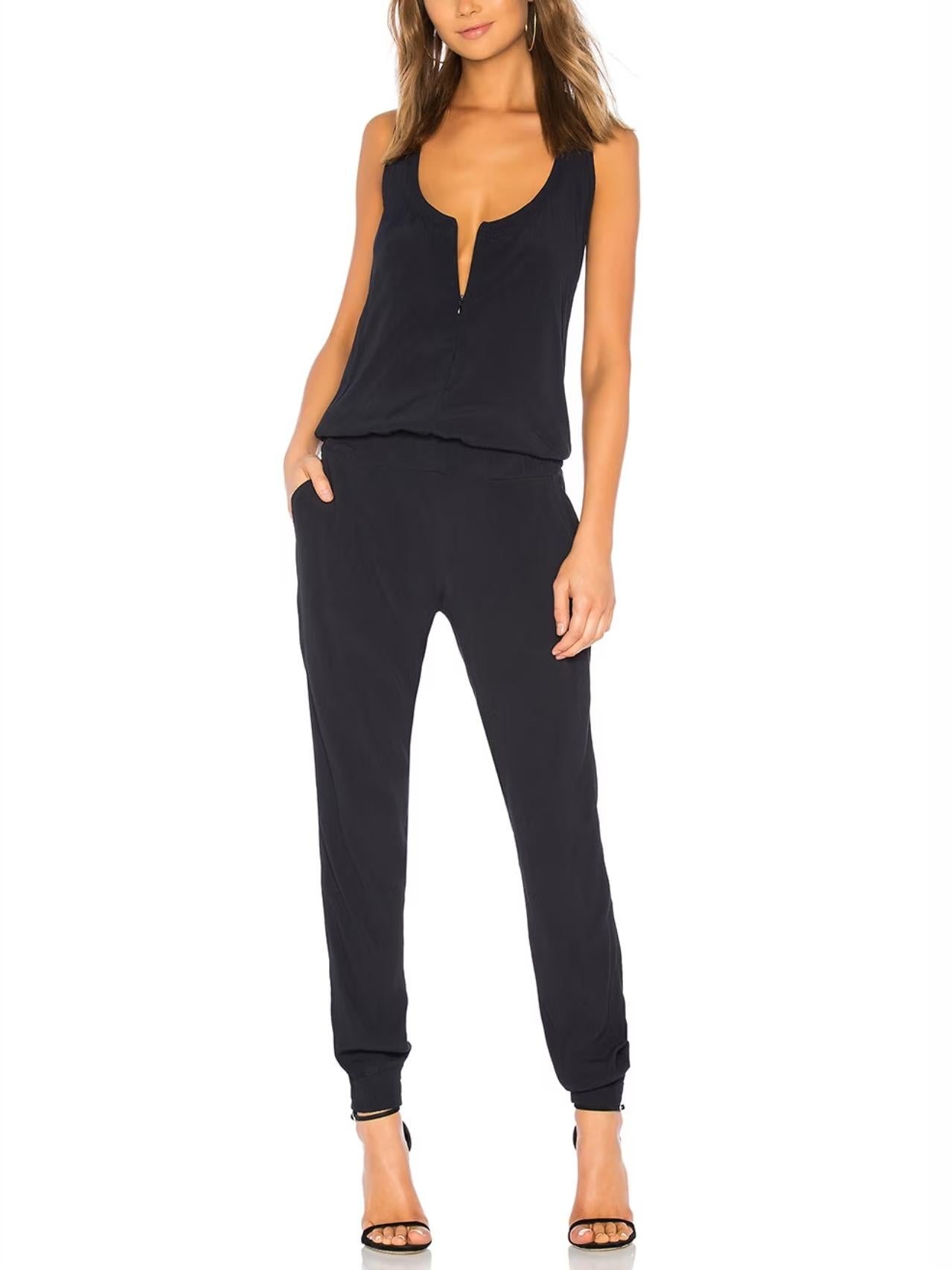 Monrow - Crepe Basics Jumpsuit - Sz XS