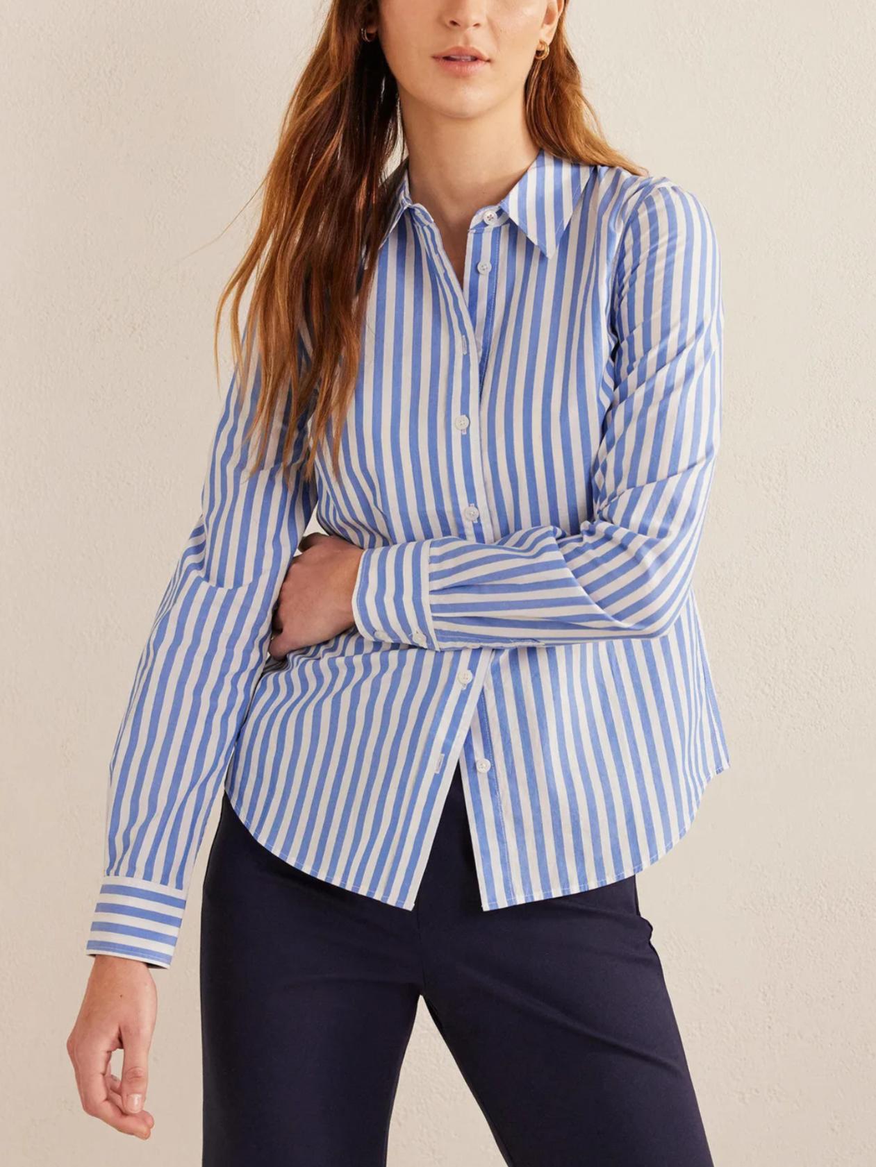 Boden - Straight-Fitting Cotton Shirt - Sz 8