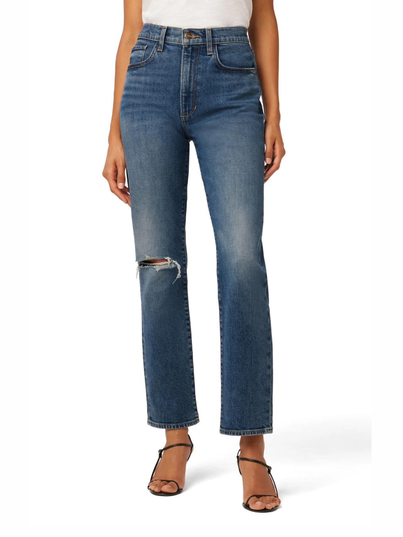 Joe's Jeans - The Luna Ripped Straight Leg Ankle Jean - Sz 25