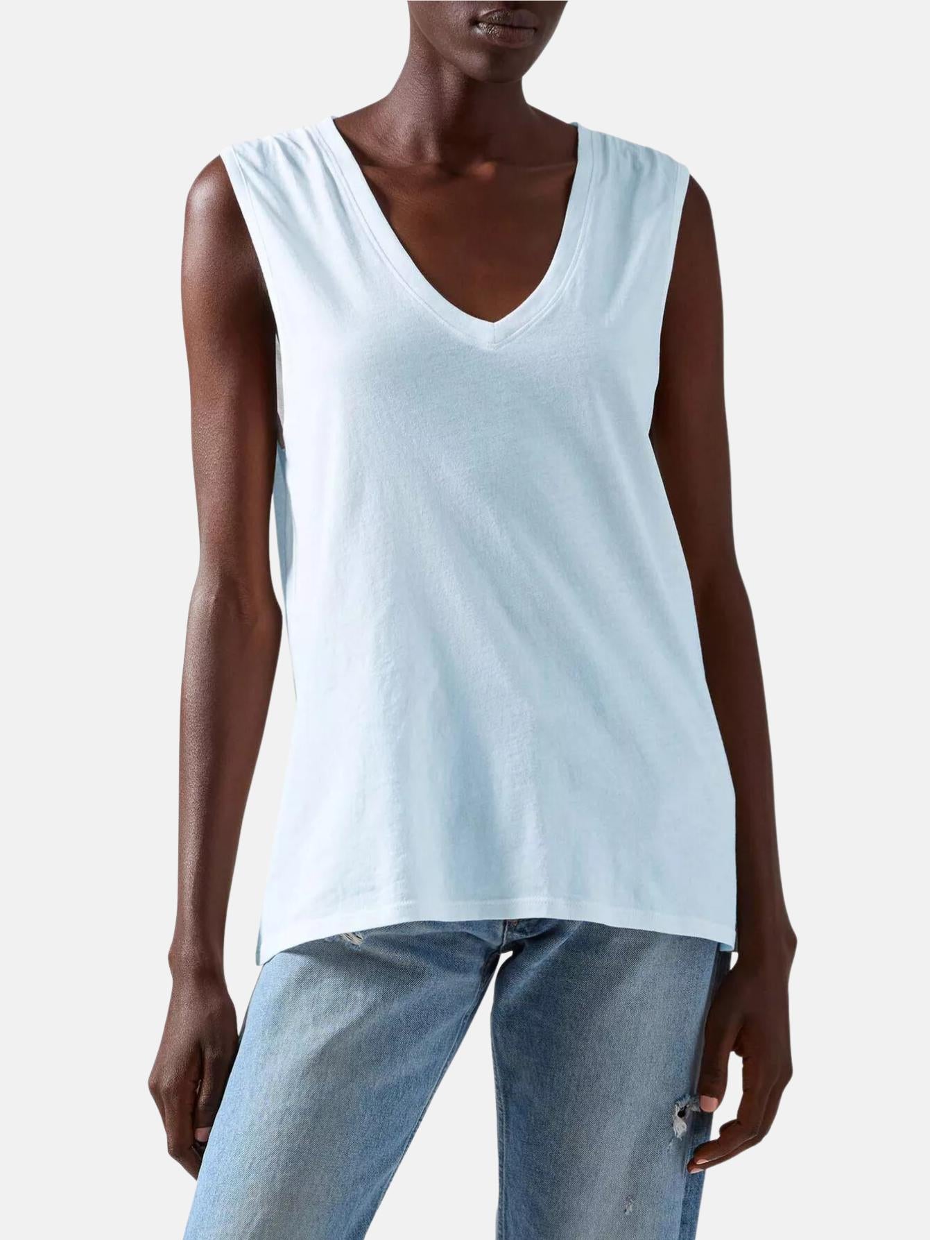 ATM Anthony Thomas Melillo - Vintage Jersey V-Neck Sleeveless Tank - Sz M