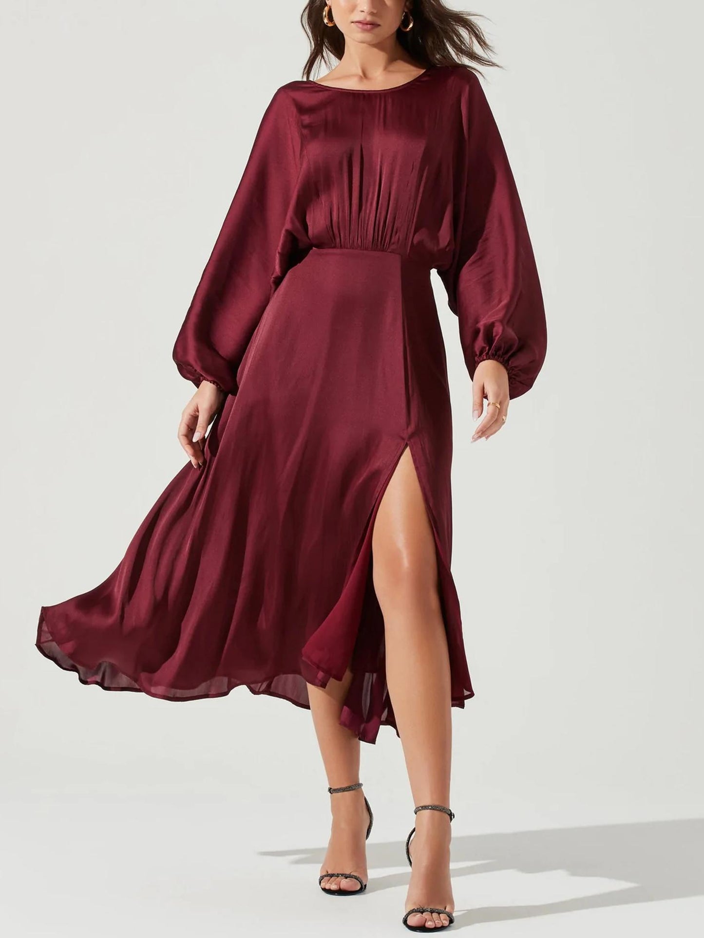 ASTR the Label - Marin Side Slit Midi Dress - Sz S