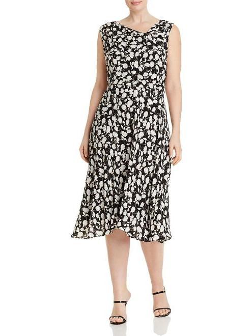 Adrianna Papell - Sleeveless Draped Midi Dress - Sz 22W