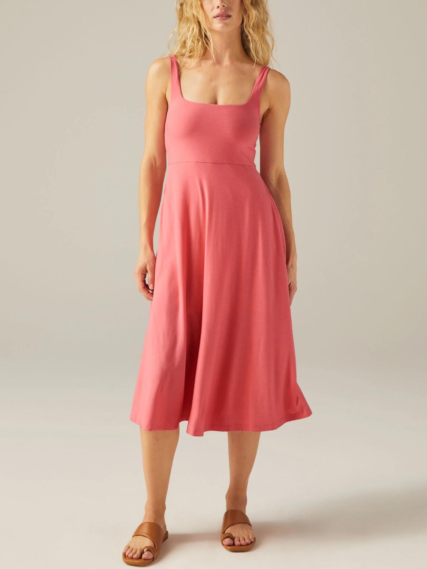 Beyond Yoga - Featherweight At The Ready Square Neck Dress - Sz XL