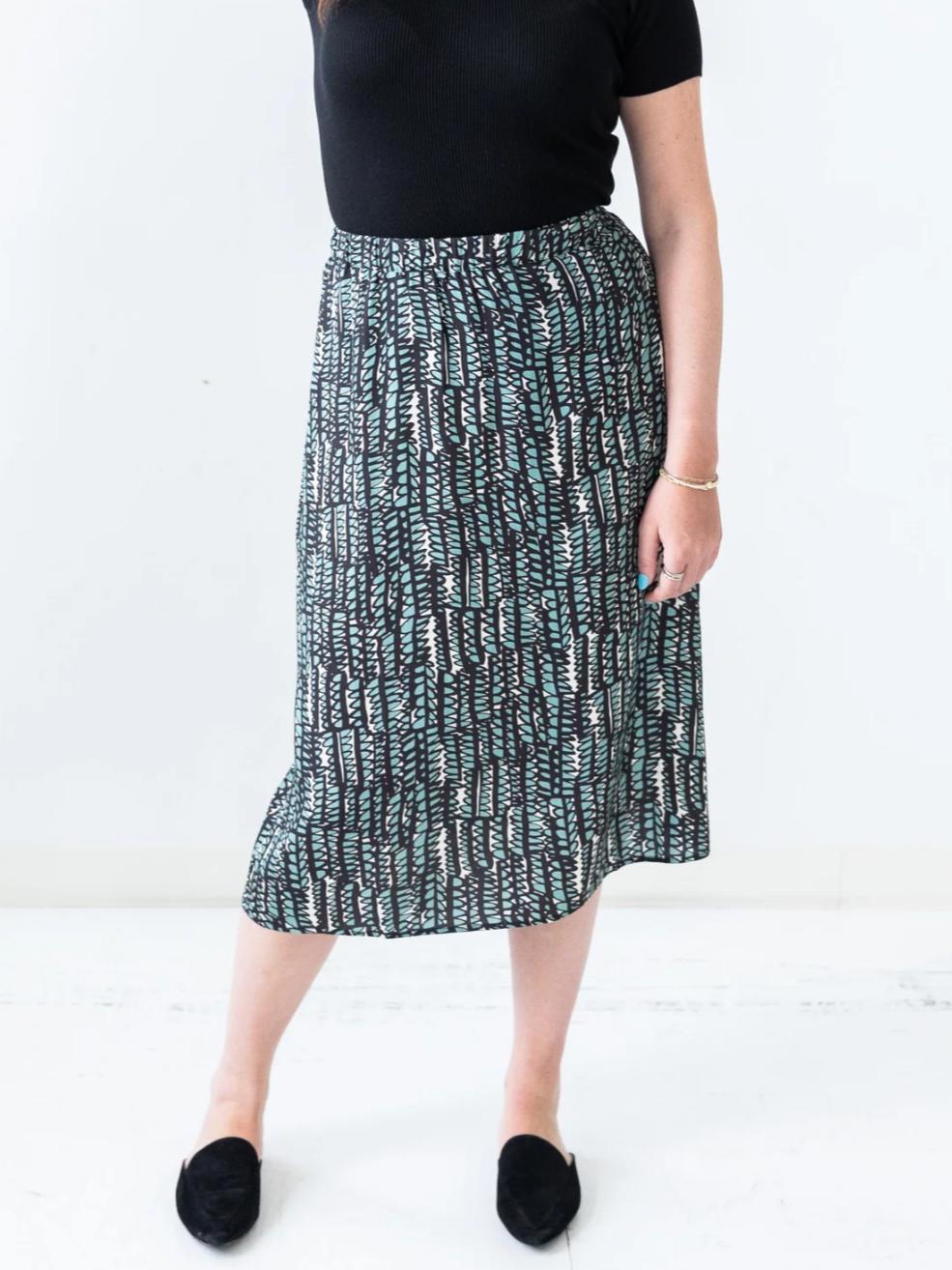 Brass - The Slip Side Slit Midi Skirt - Sz M