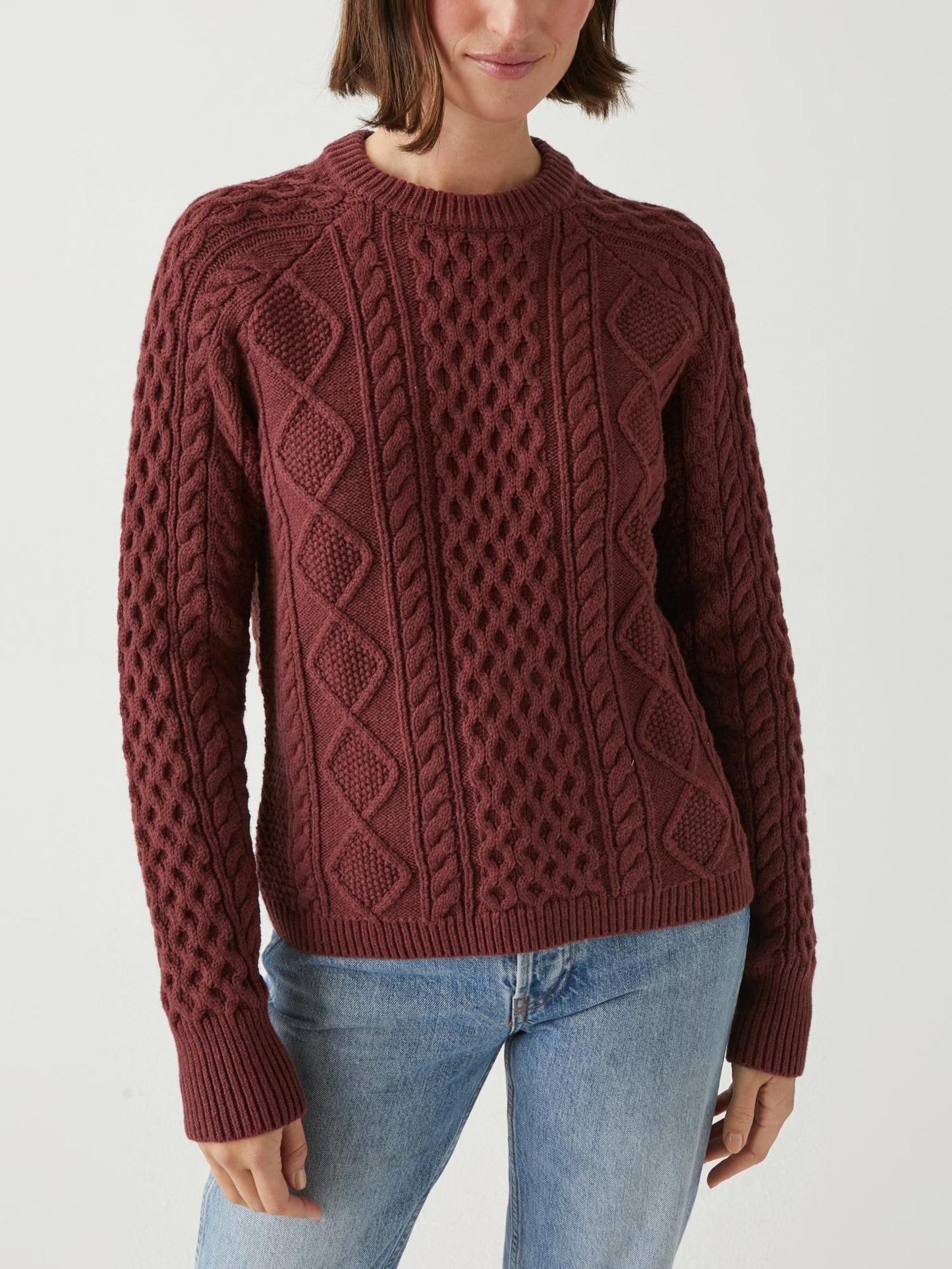 Michael Stars - Adina Cable Knit Crew Neck Sweater - Sz M