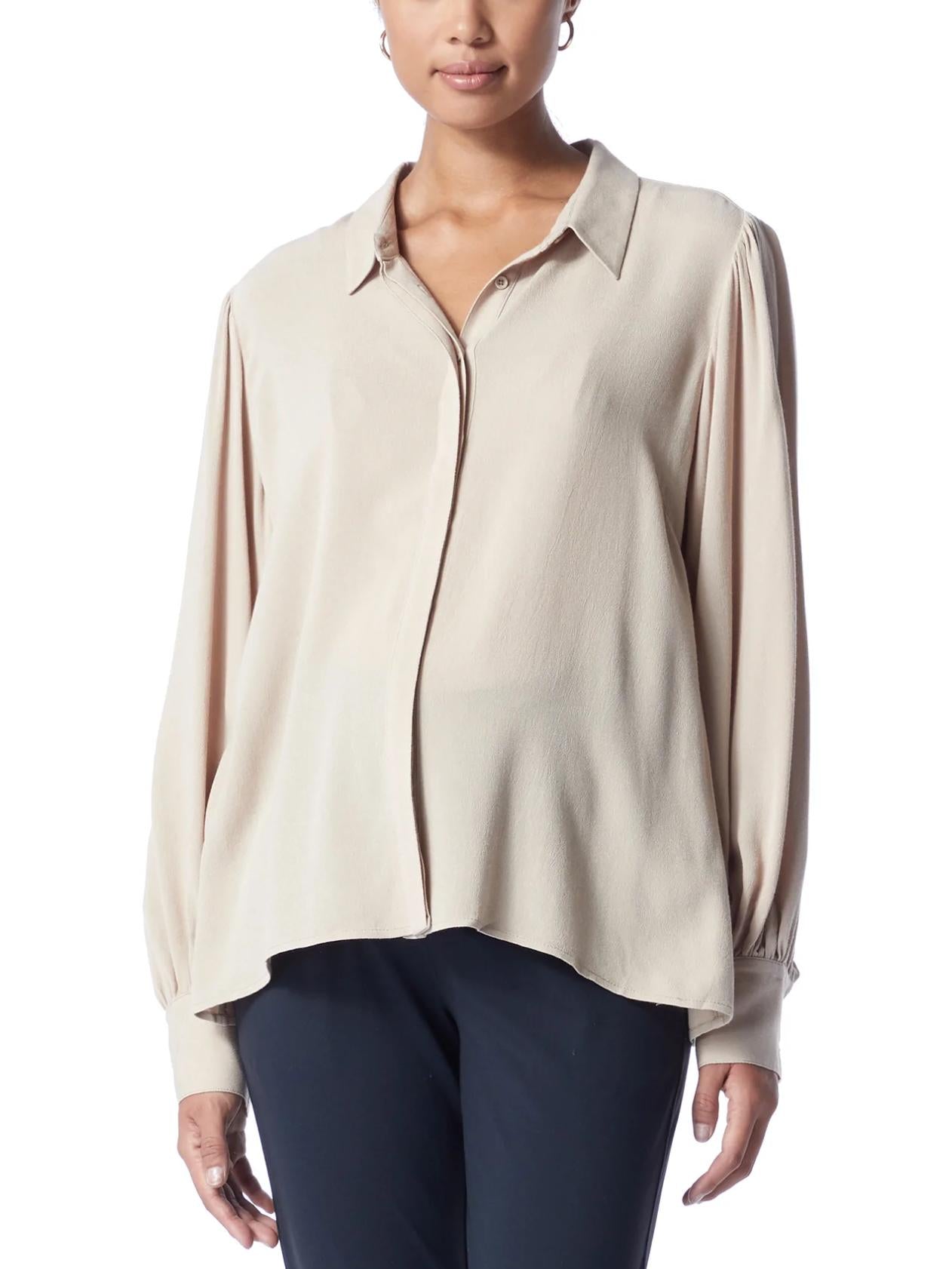 Soon Maternity - Rosy Long Sleeve Shirt - Sz LM