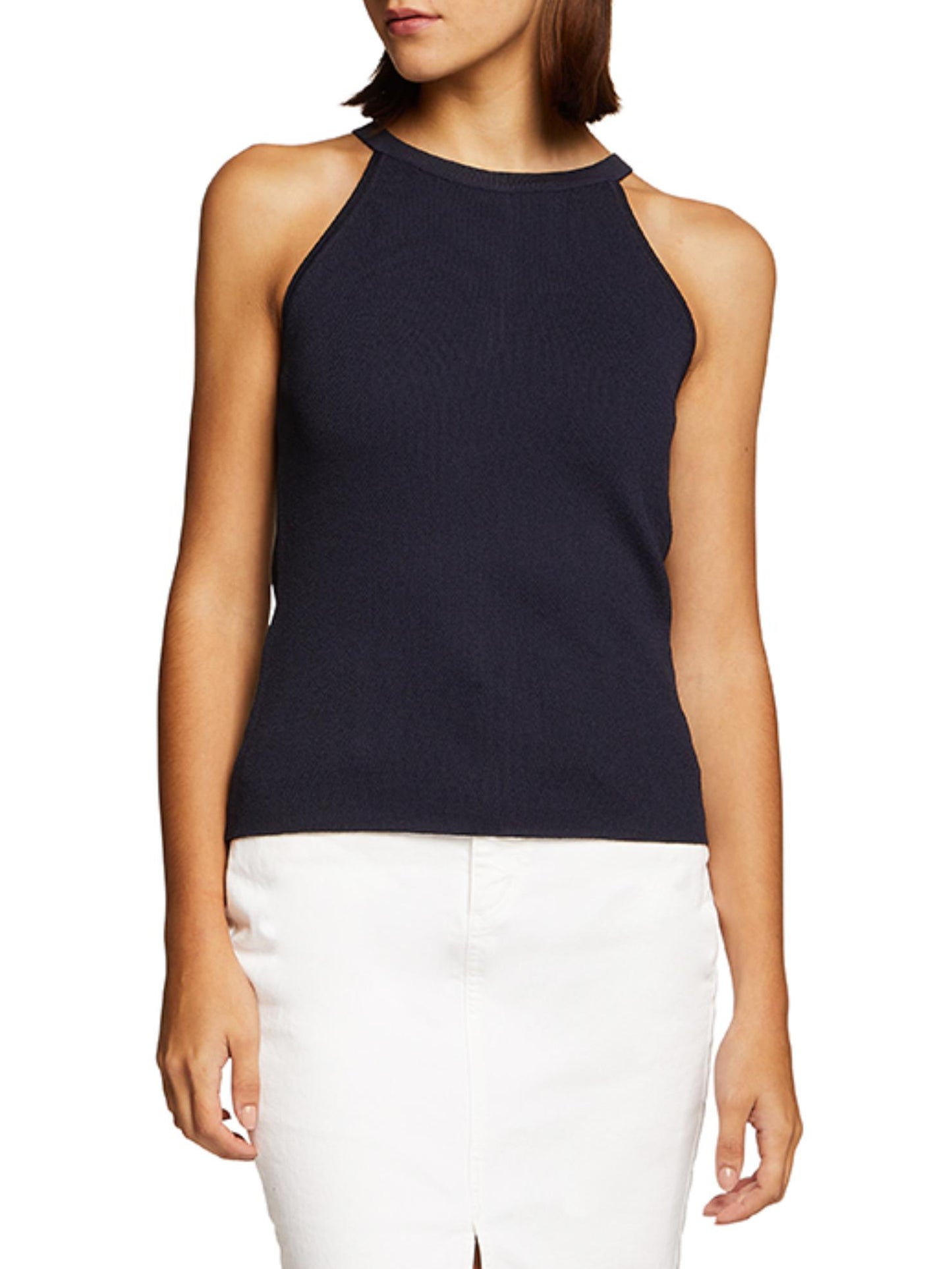 Eliza J - Cut Away Sleeveless Knit Top - Sz L