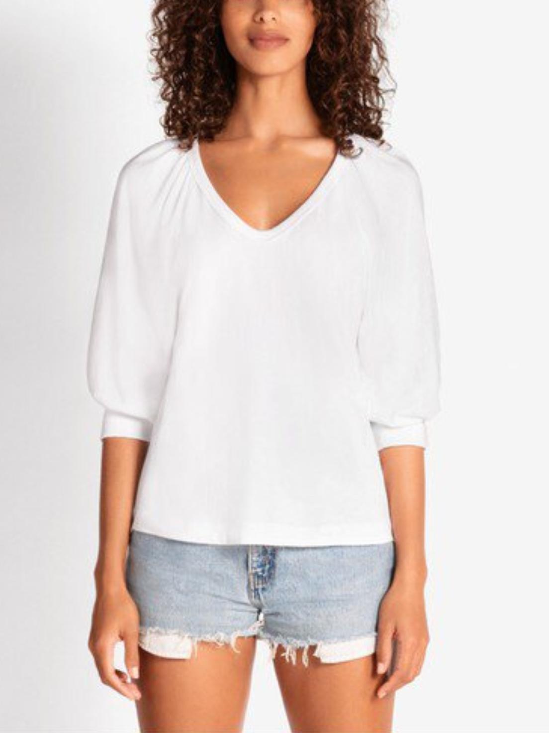Rachel Zoe - Aubrey Scoop Neck Cotton Tee - Sz L
