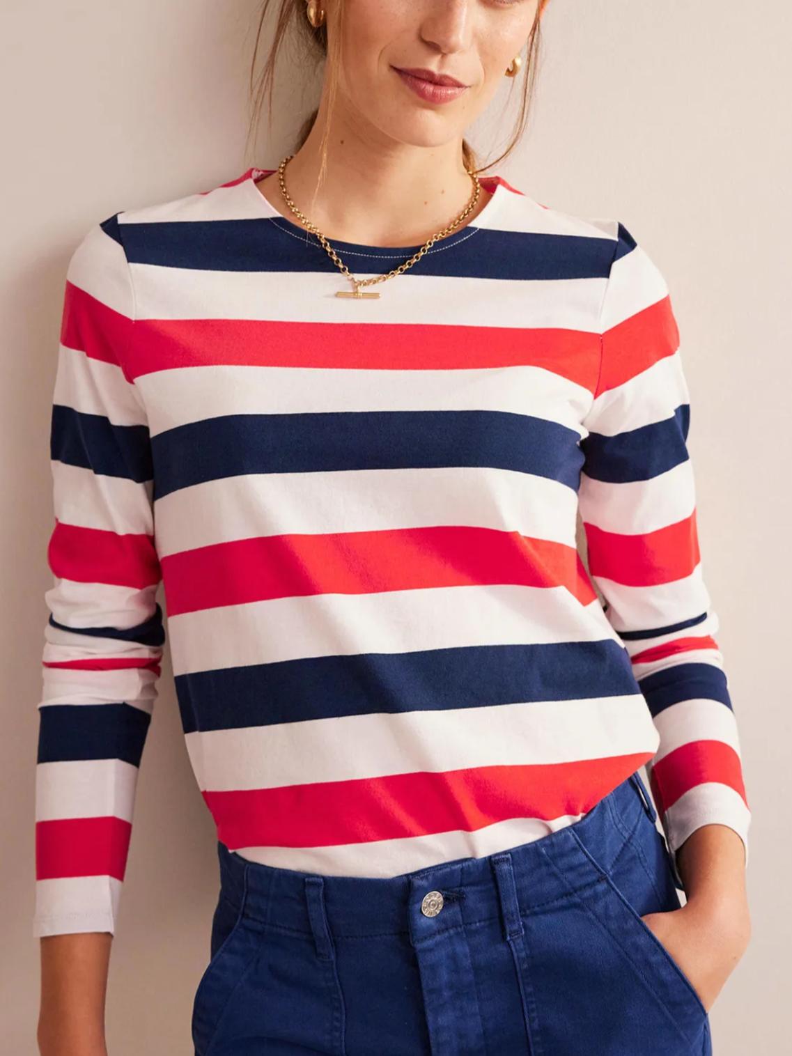 Boden - Bea Long Sleeve Breton Shirt - Sz 4