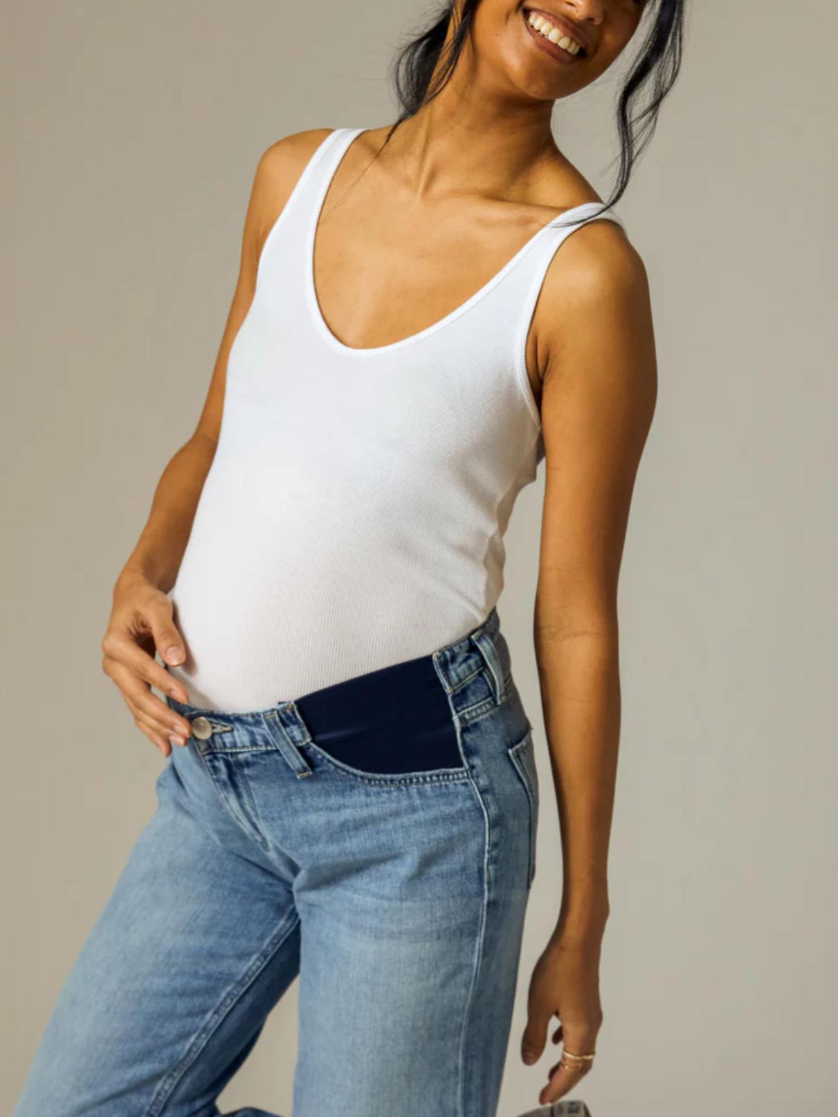 A Pea In The Pod - Luxe Rib Knit Maternity Tank Top - Sz MM