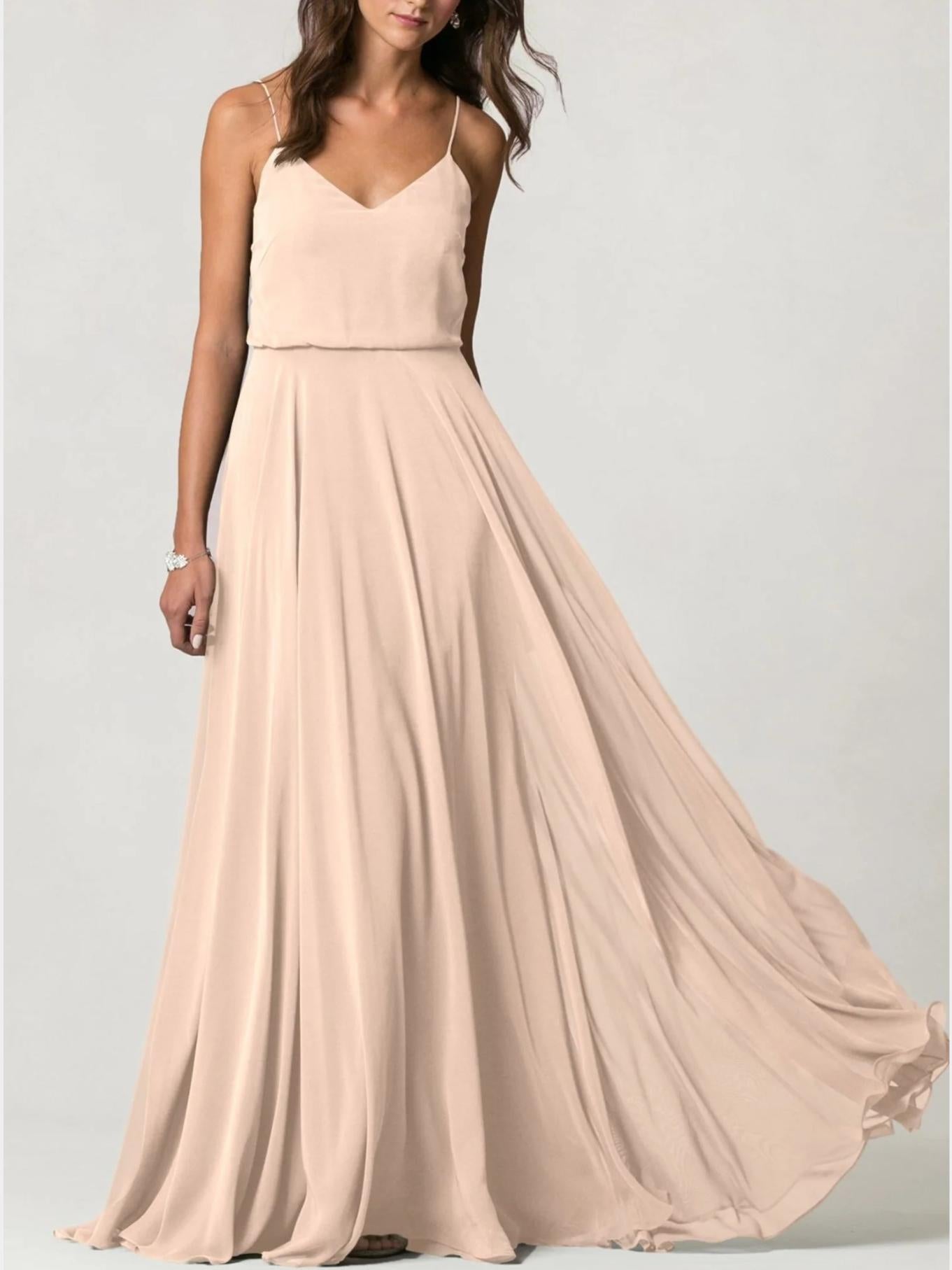 Jenny Yoo - Inesse Blouson Waist V-Neck Gown - Sz 14