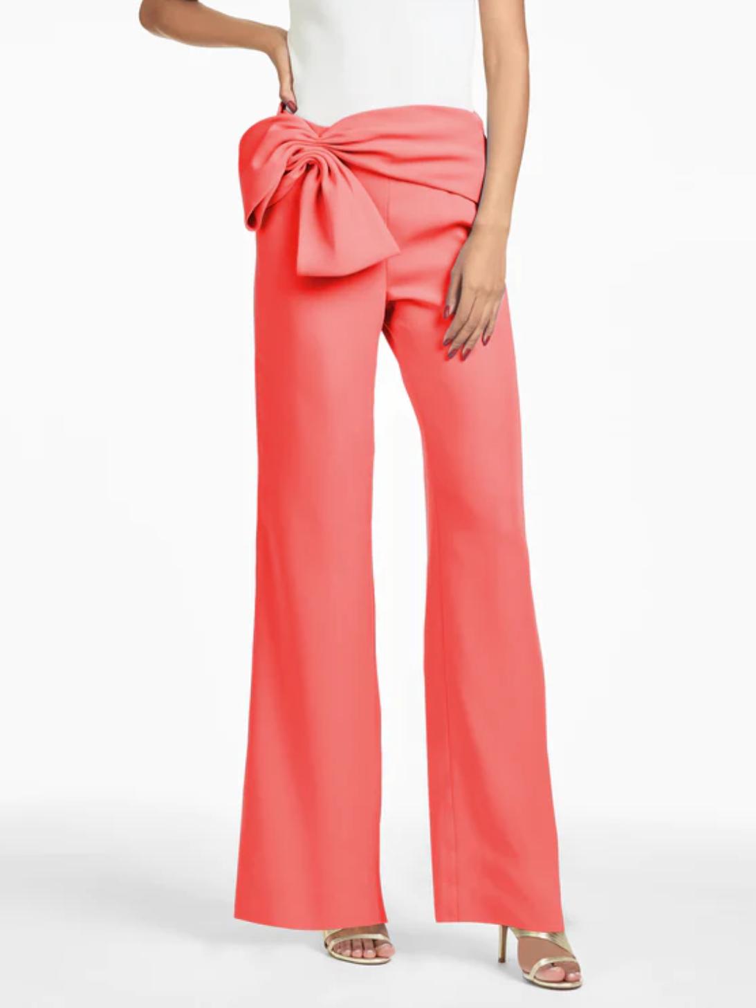 Sachin & Babi - Whitley Bow Detail Wide Leg Pants - Sz 0