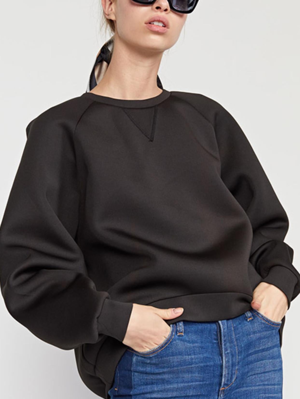 Cynthia Rowley - Bonded Pullover Long Sleeve Sweatshirt - Sz M