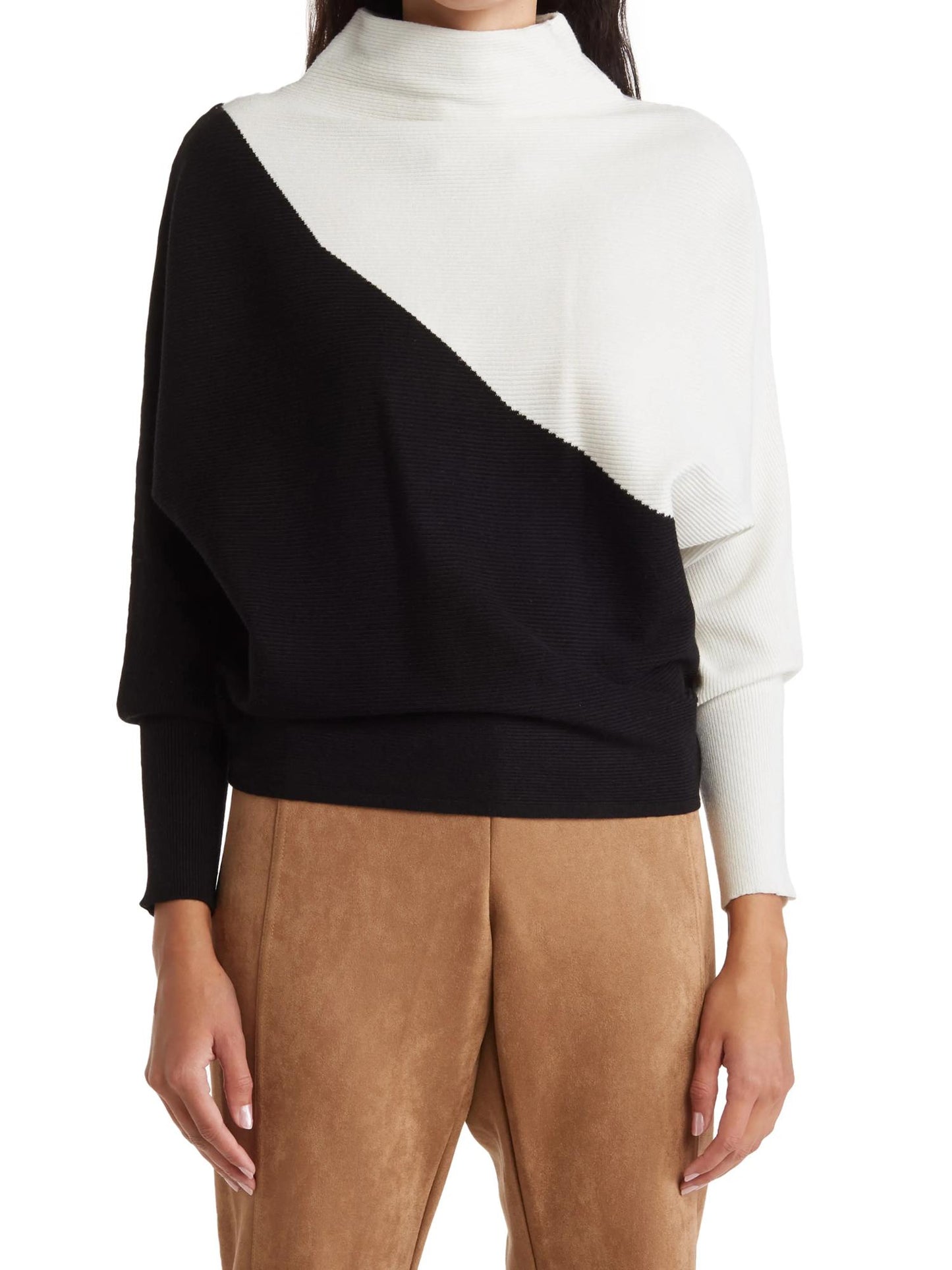 T Tahari - Dolman Sleeve Mock Neck Sweater - Sz S