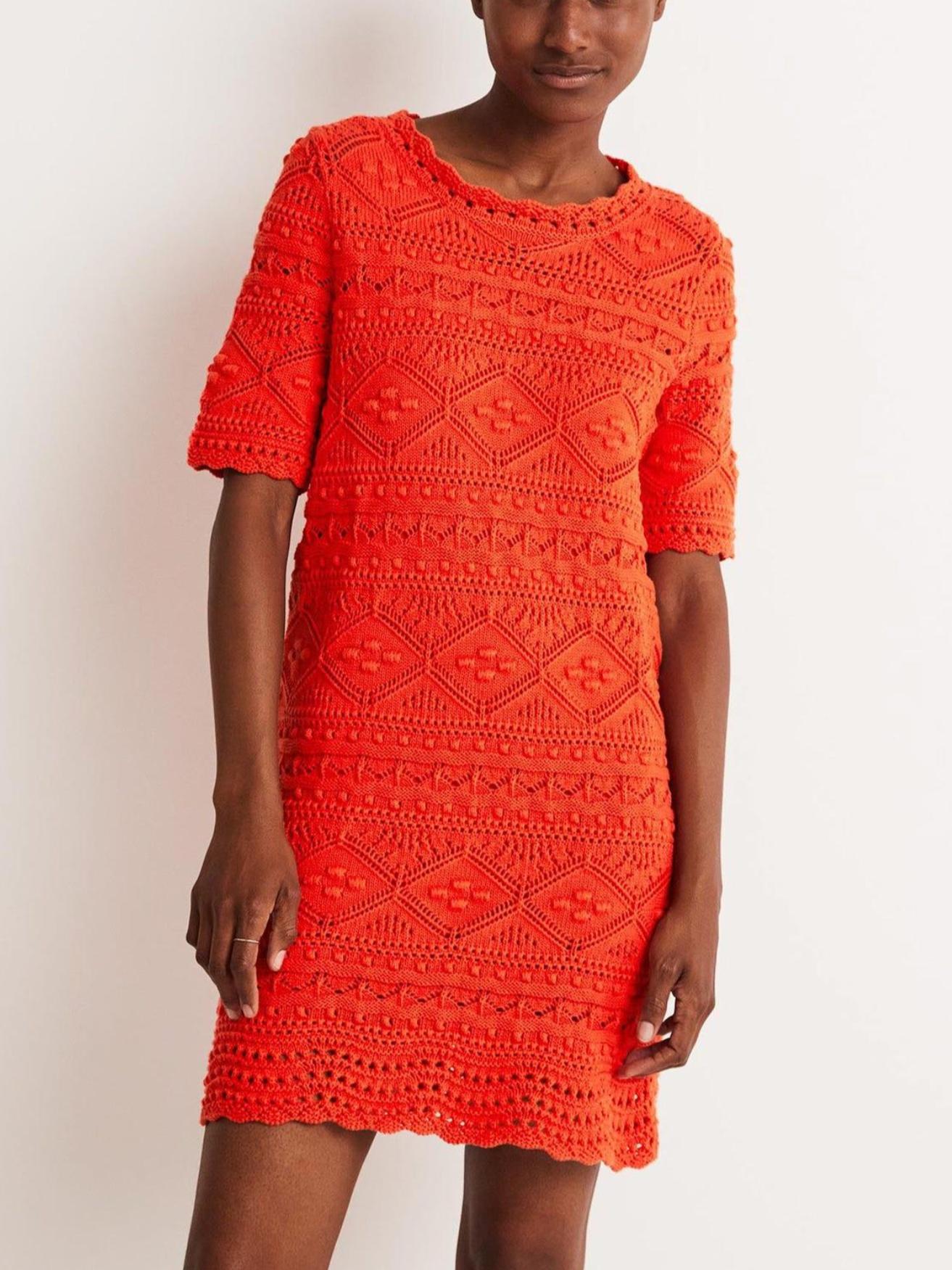 Boden - Claudia Short Sleeve Knitted Dress - Sz 16/18