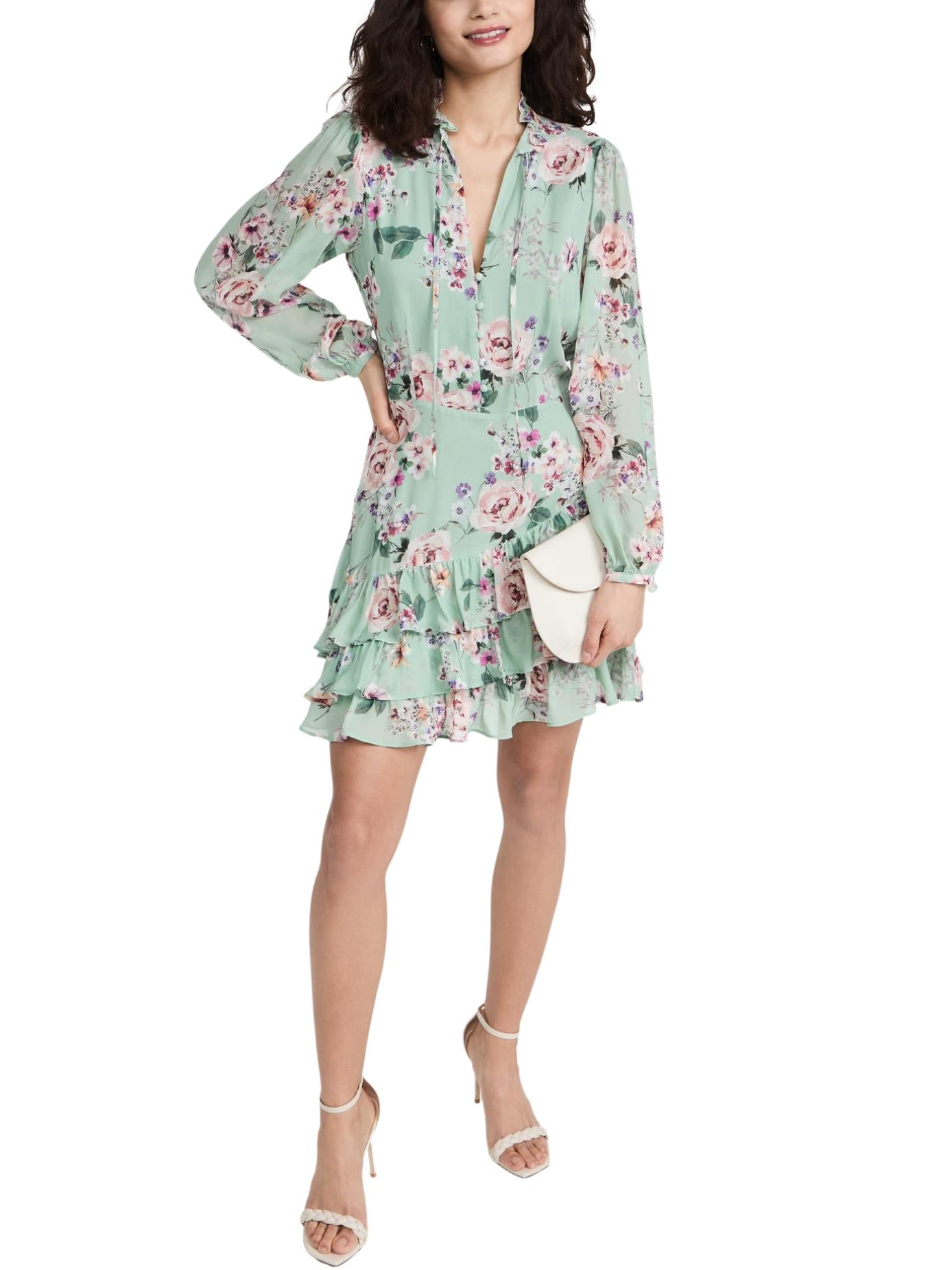 Yumi Kim - Asymmetrical Ruffle Hem Jenna Mini Dress - Sz L