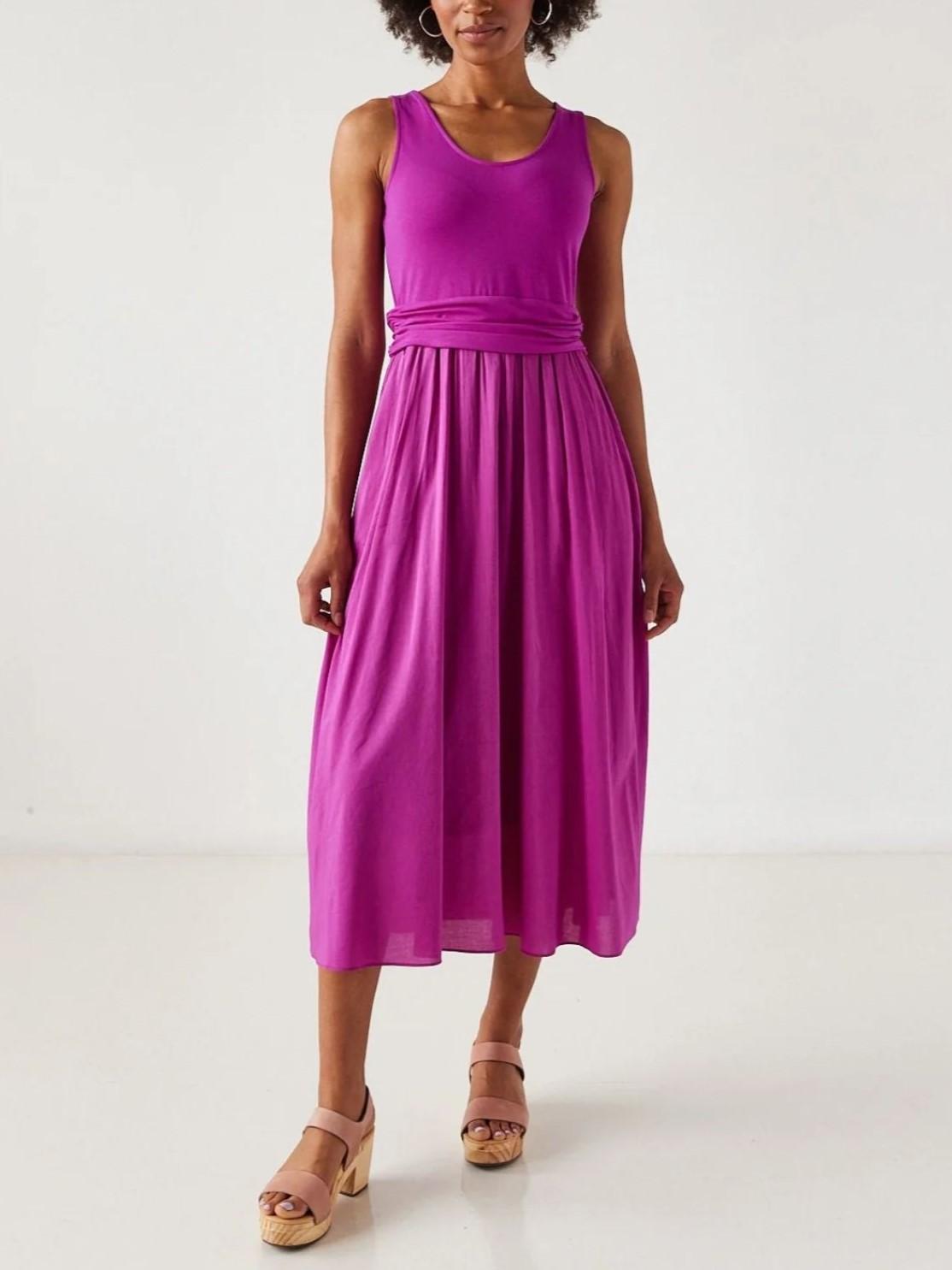 Brass - The Tank Scoop Neck Midi Dress - Sz XS