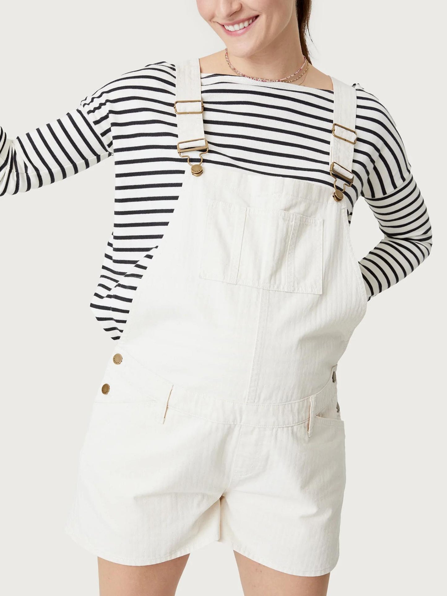 Hatch - Cotton Short Maternity Overall - Sz LM