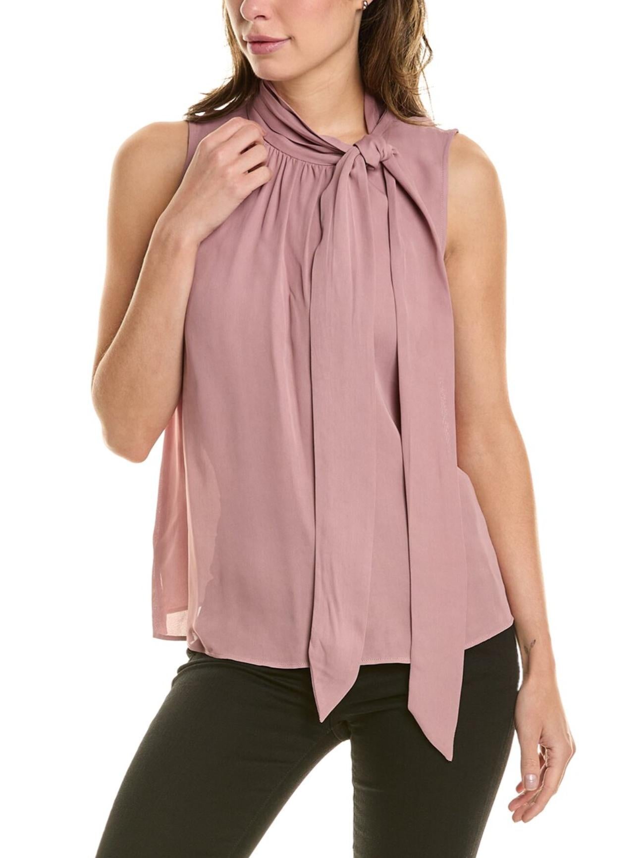 Donna Karan - Bow Shell Keyhole Sleeveless Blouse - Sz M