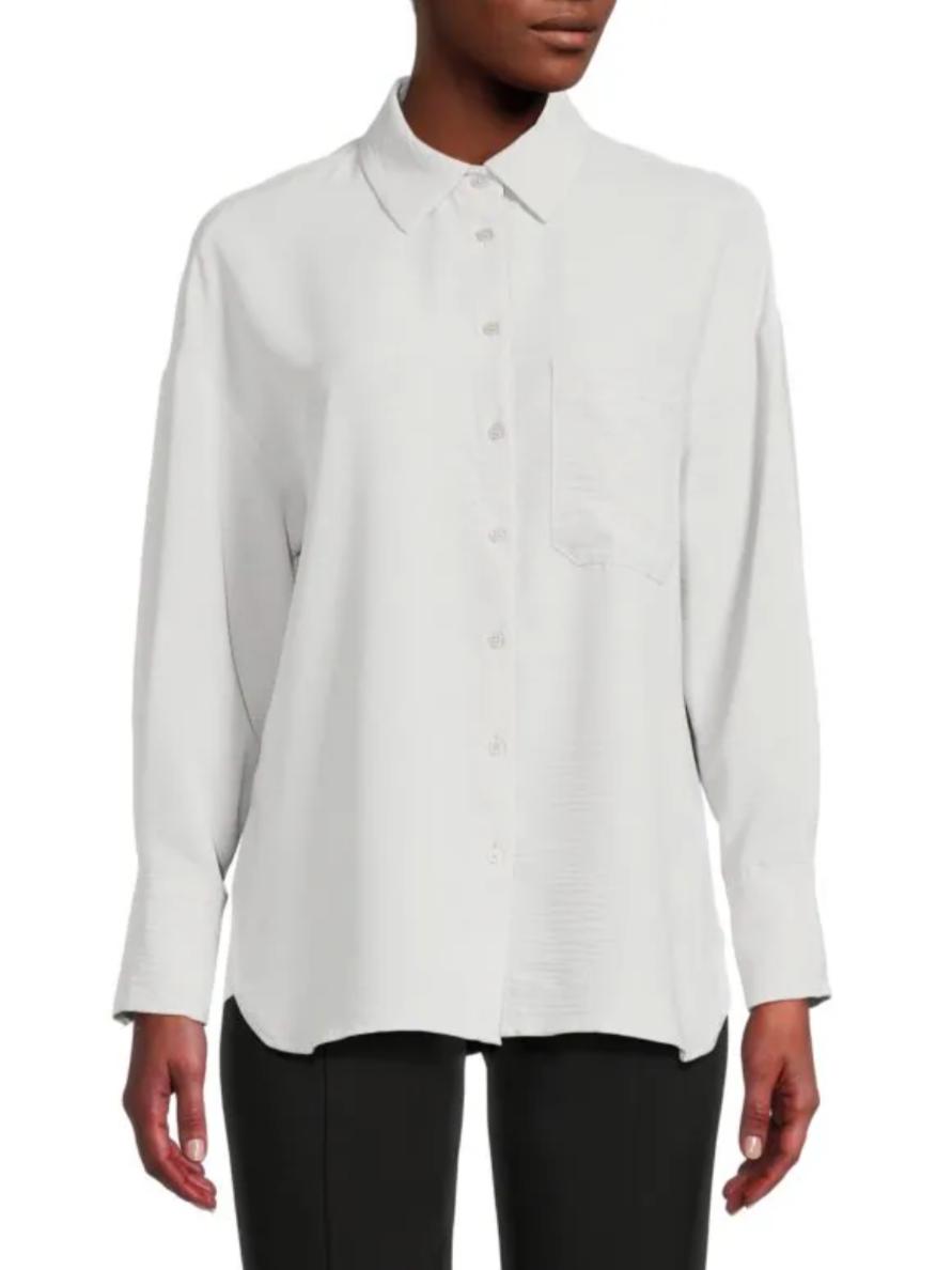 Adrianna Papell - Classic Button-Down Shirt - Sz M