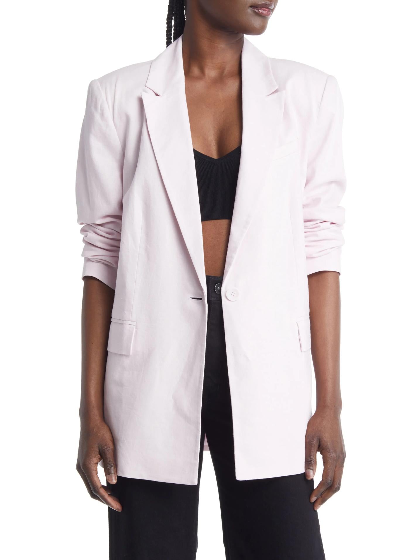 Open Edit - Oversized Linen Blend Blazer - Sz S