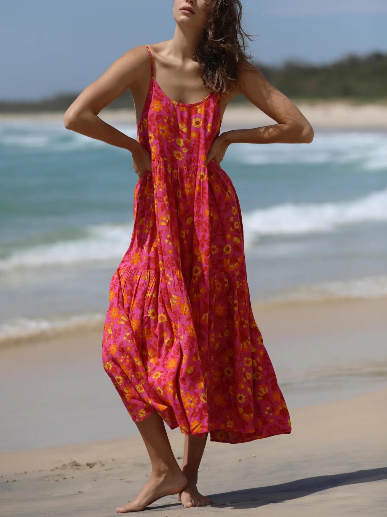 XIX Palms - Miami Tiered Maxi Dress - Sz M