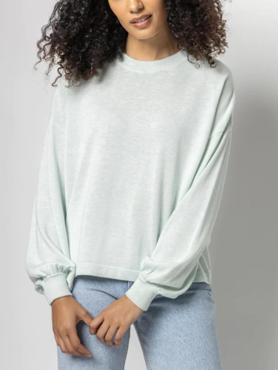 Lilla P - Easy Pullover Long Sleeve Cotton Blend Sweater - Sz L