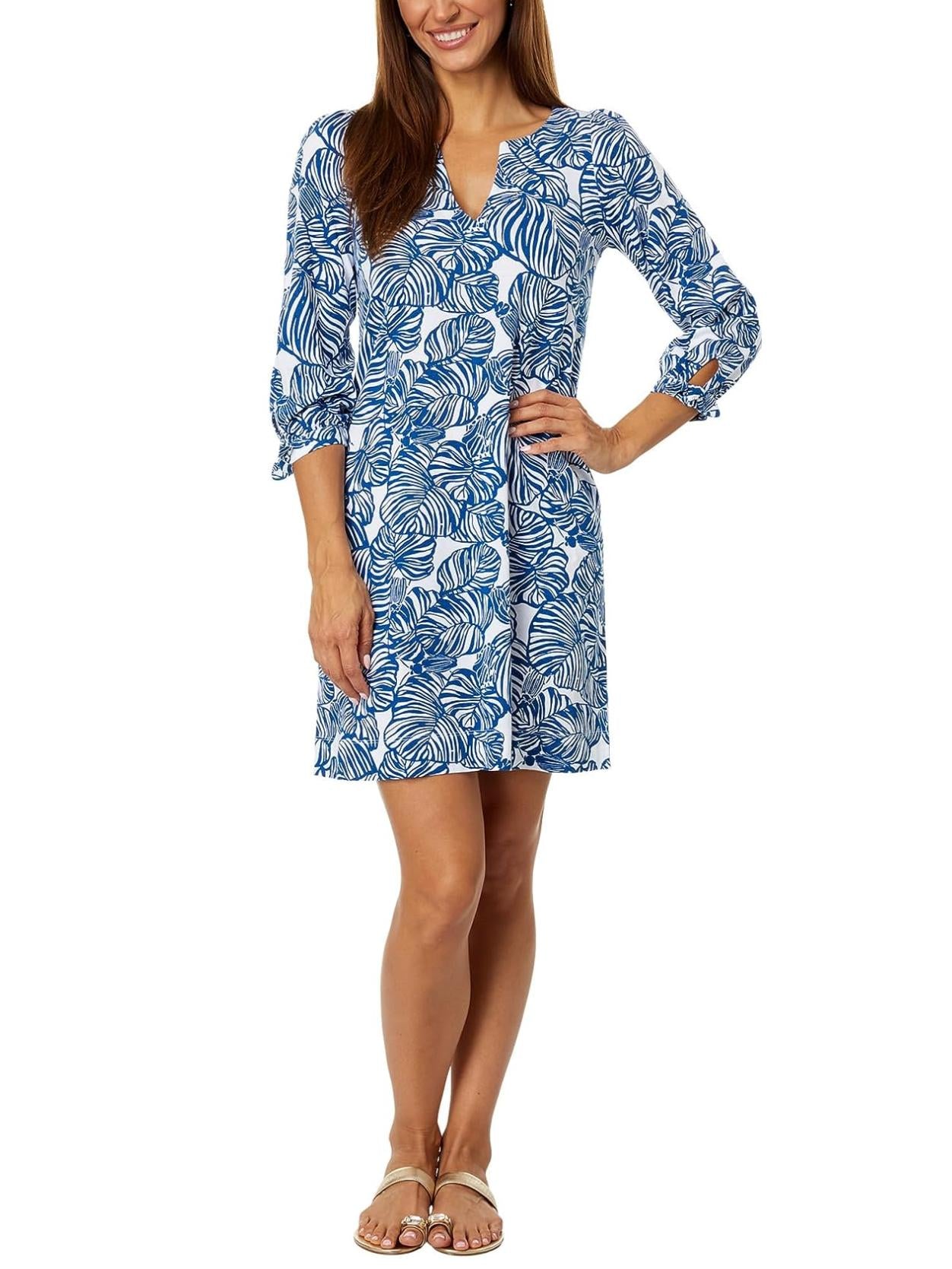 Lilly Pulitzer - Cath 3/4 Sleeve Cotton Dress - Sz L