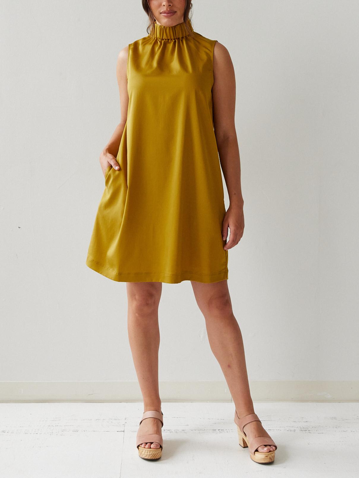 Brass - The Muse High Neck Mini Dress - Sz L