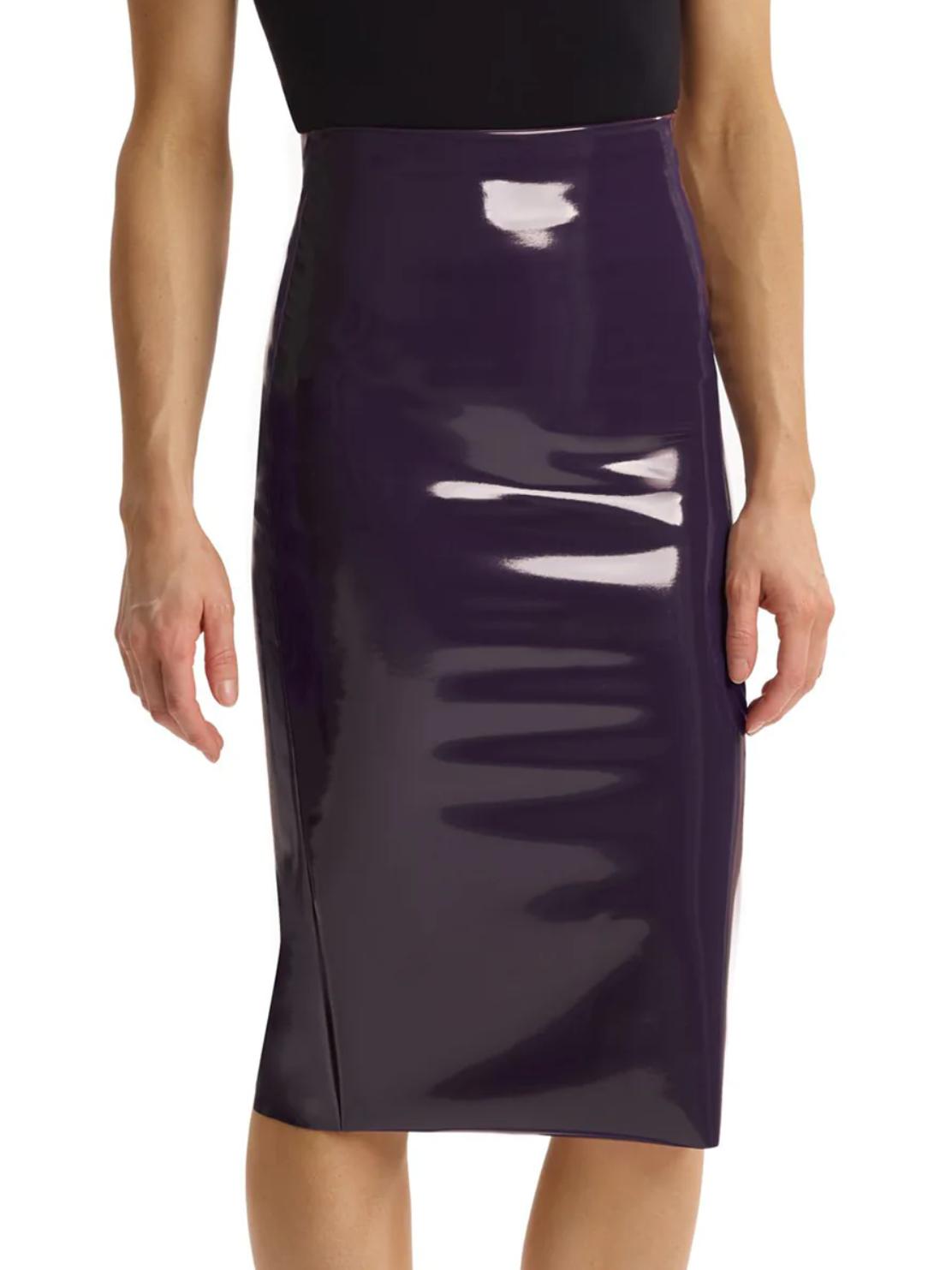 Commando - Faux Patent Leather Midi Skirt - Sz M