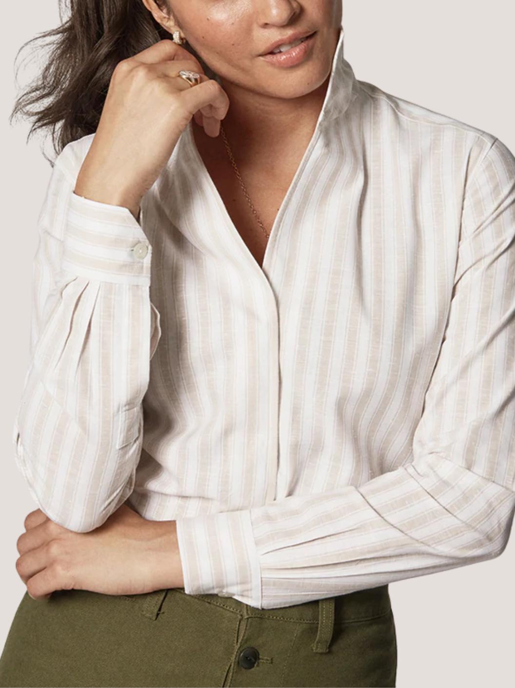 Sarah Alexandra - Signature Shapeable Collar Button-Down Shirt - Sz 6