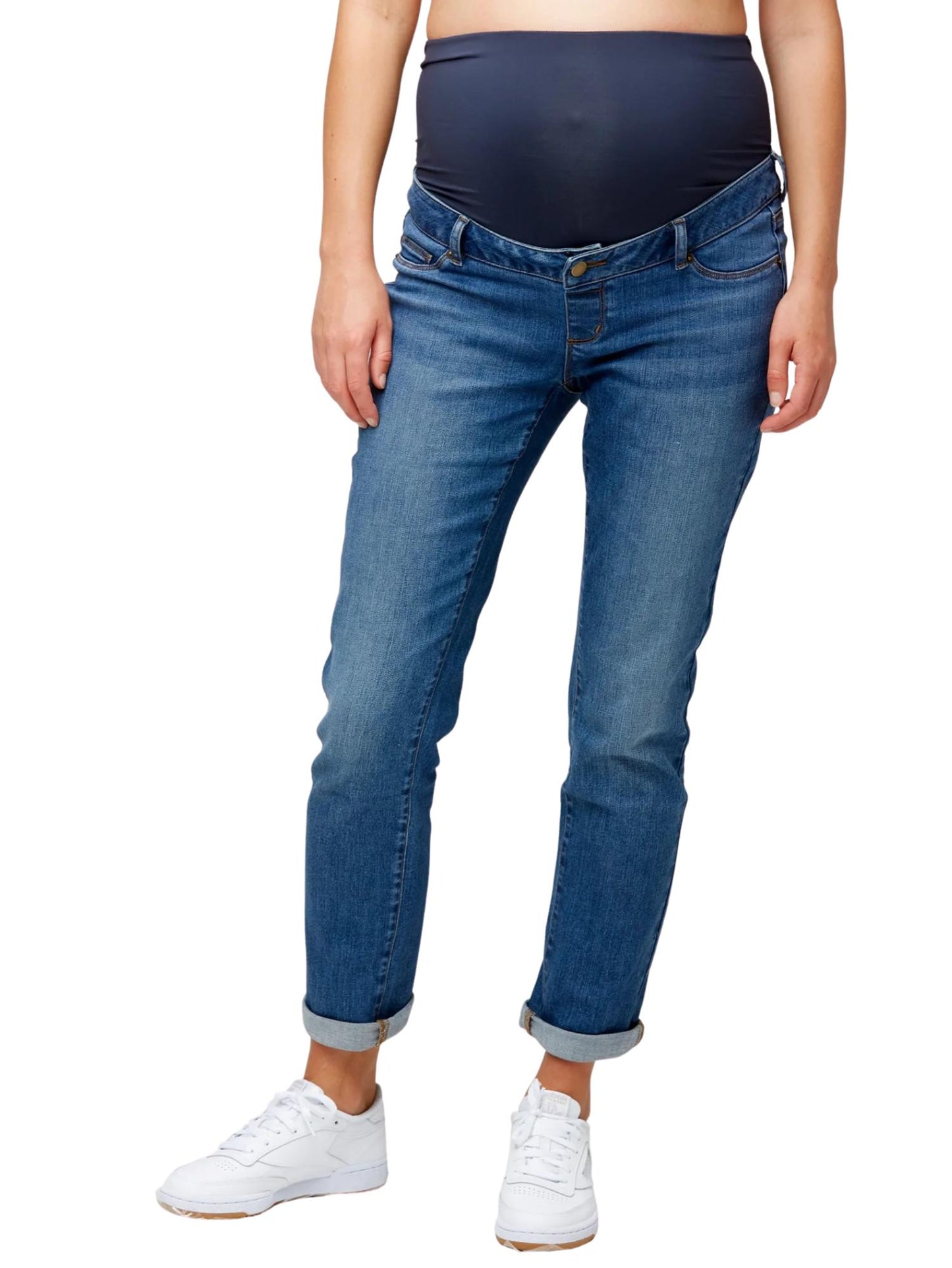 Nom Maternity - BFF Cooling Panel Straight Denim Pants - Sz LM