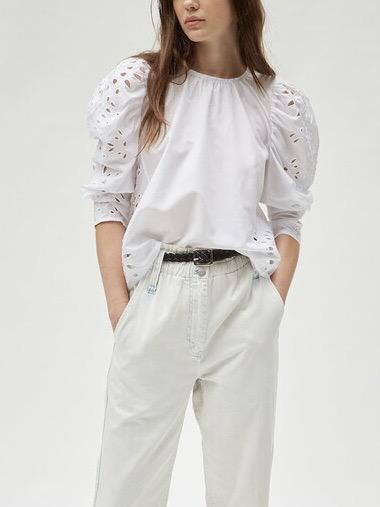 Thakoon - Gathered Eyelet Blouse - Sz 2