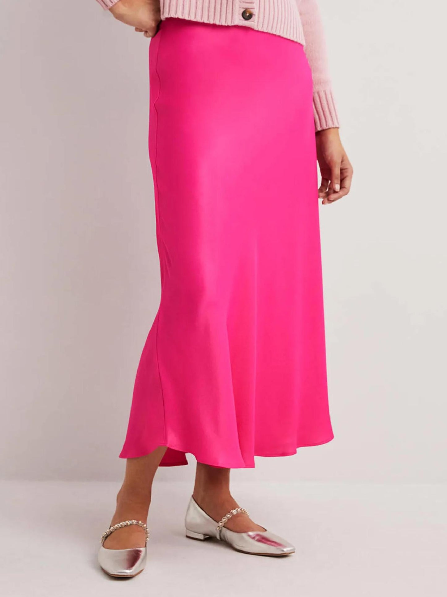 Boden - Satin Bias-Cut Midi Skirt - Sz 16/18