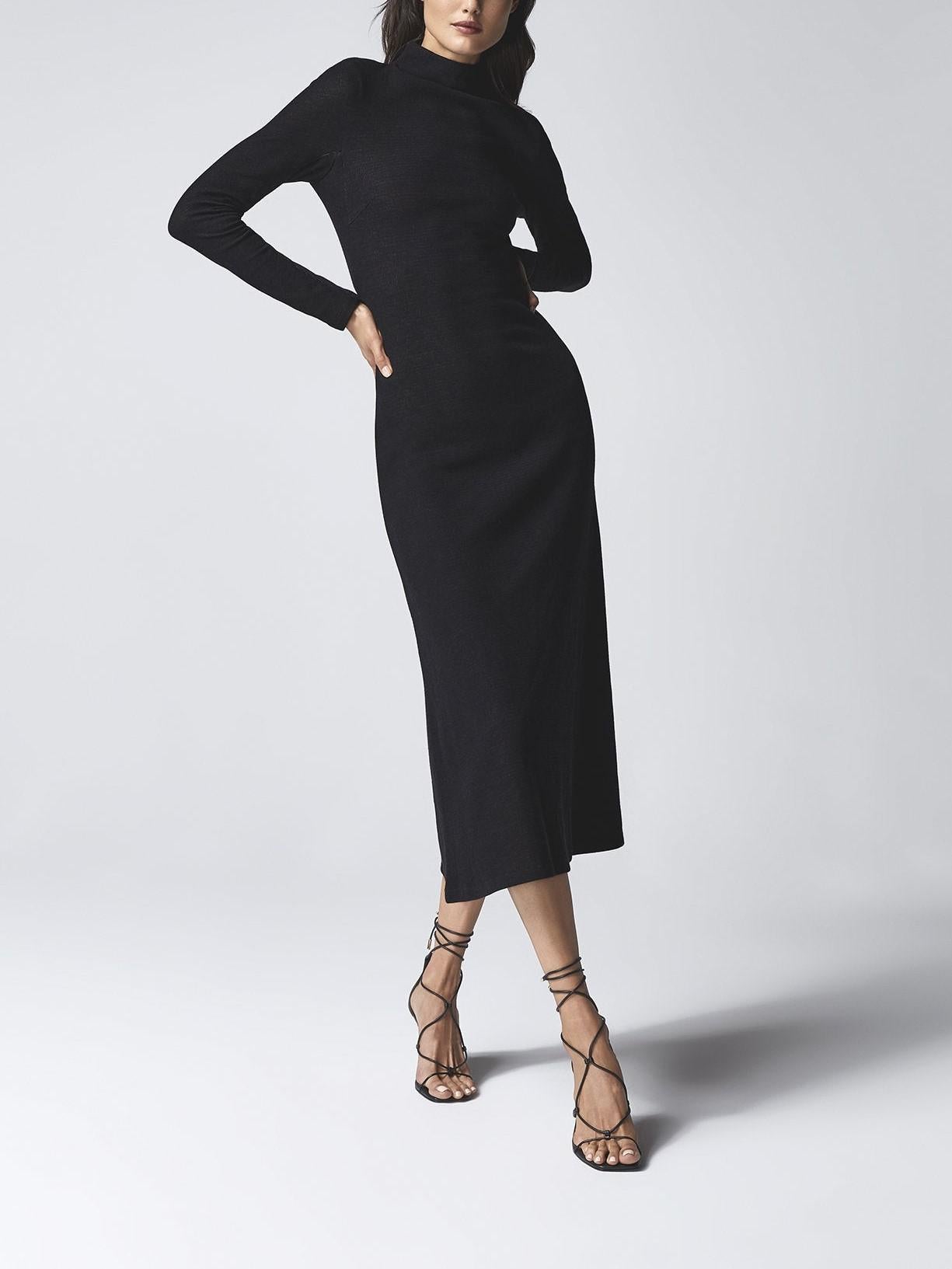 Reiss - Open Back Long Sleeve Midi Dress - Sz 8