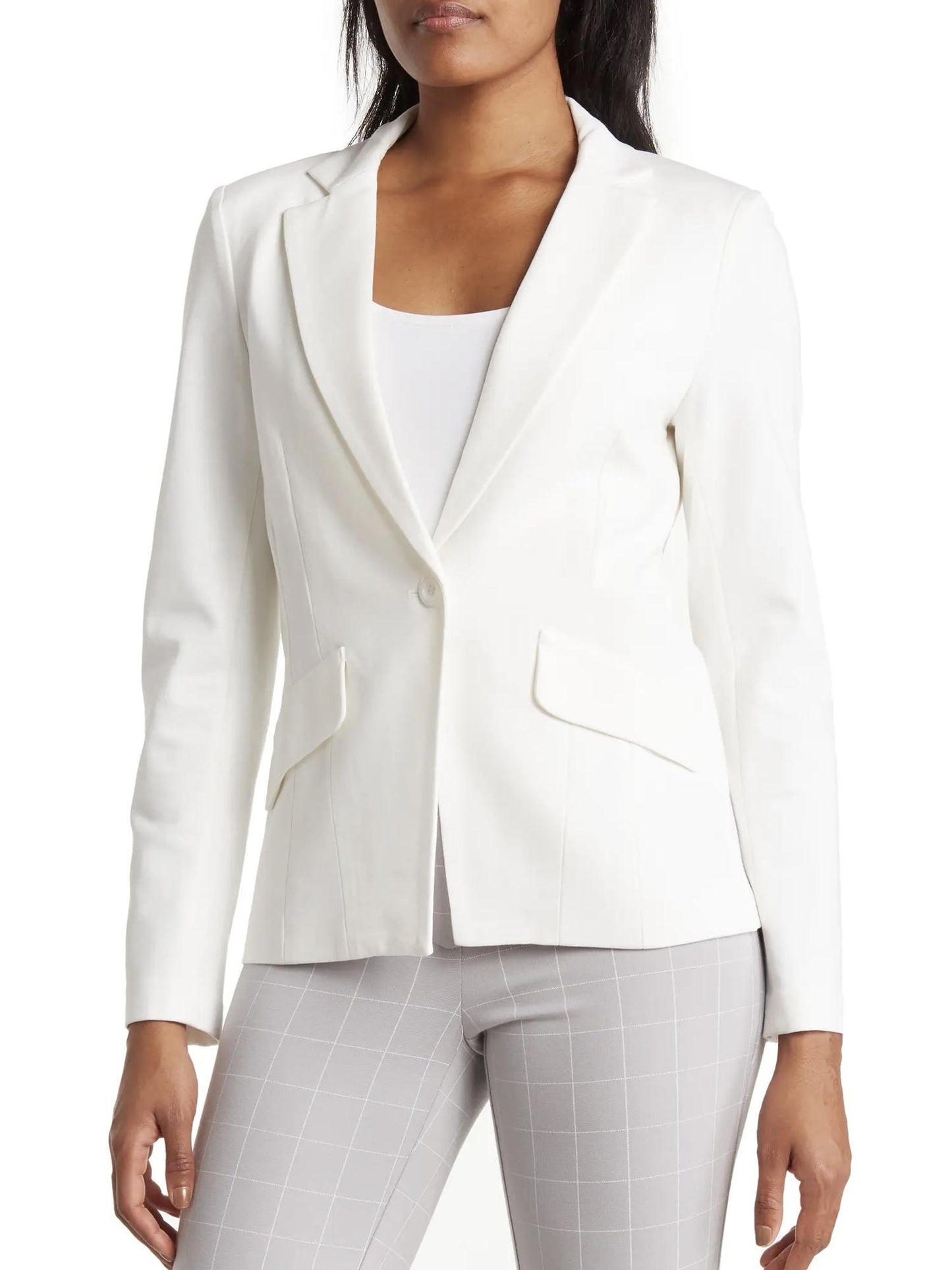 Amanda + Chelsea - Classic One-Button Ponte Knit Blazer - Sz XL