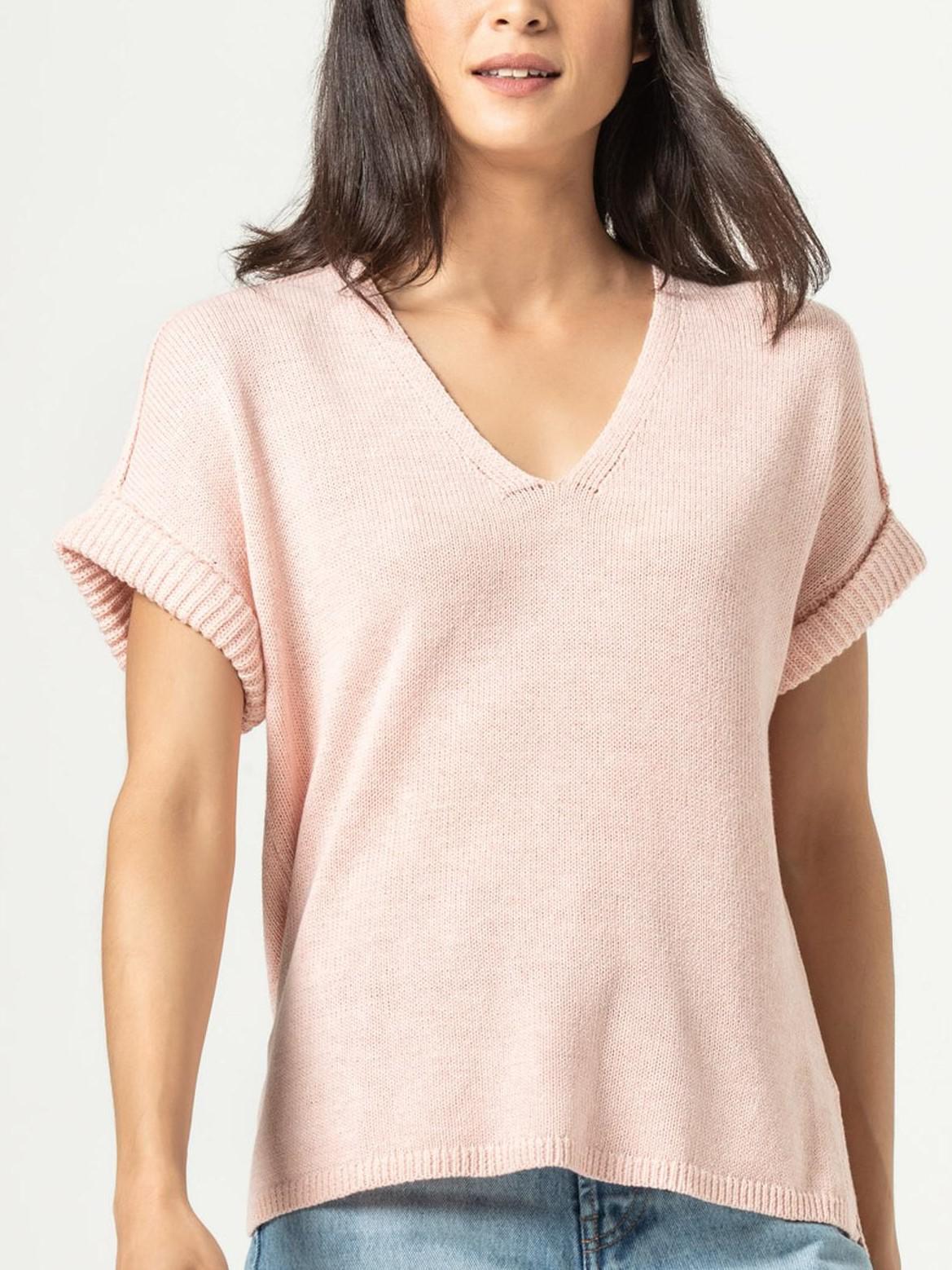 Lilla P - Easy V-Neck Pullover Sweater - Sz S