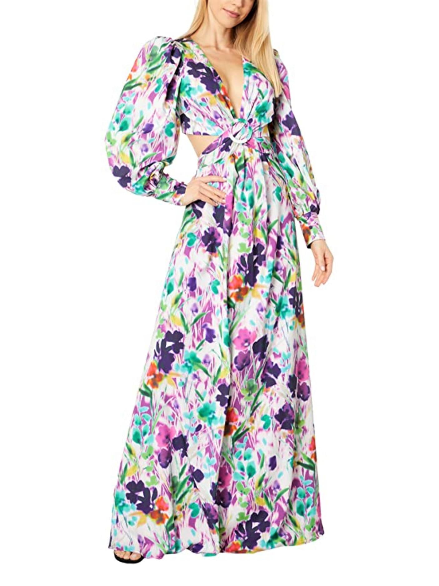 One33 Social - Deep V Cut-Out Waist Maxi Dress - Sz 10