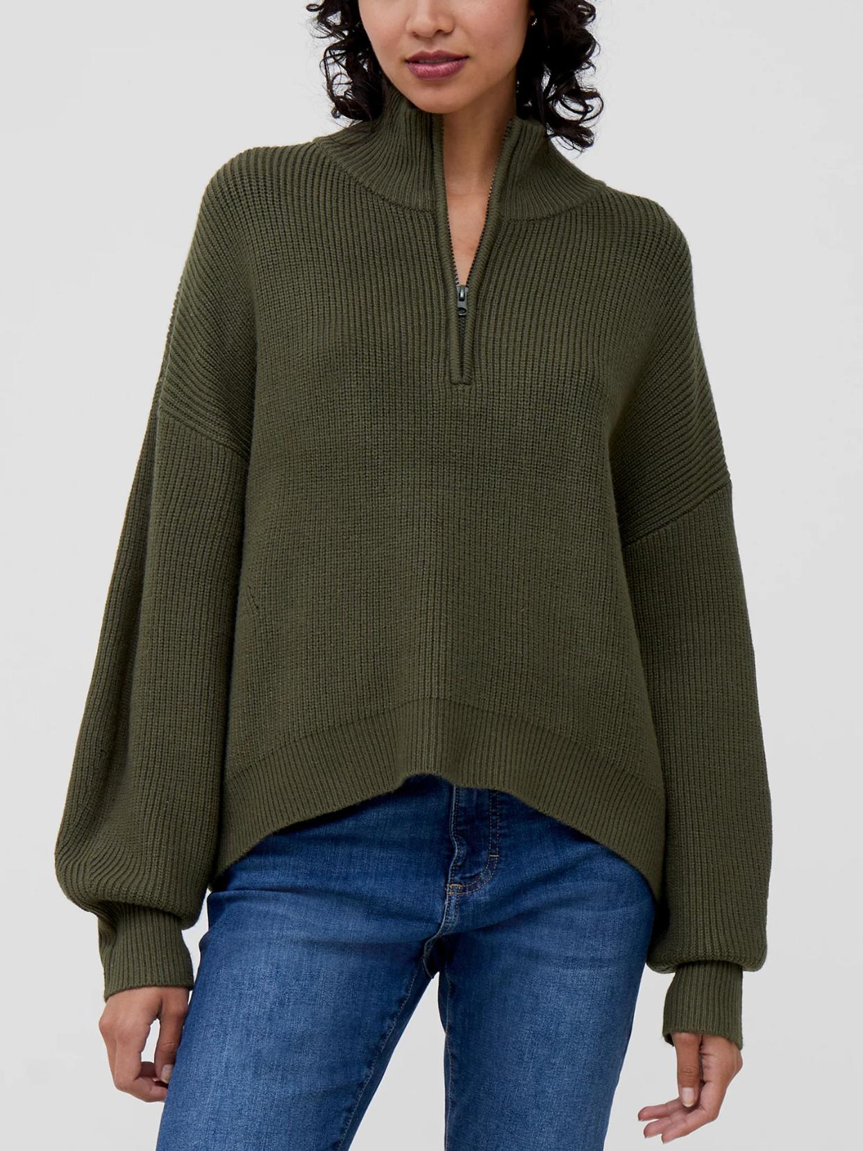 French Connection - Babysoft Half Zip Long Sleeve Sweater - Sz M