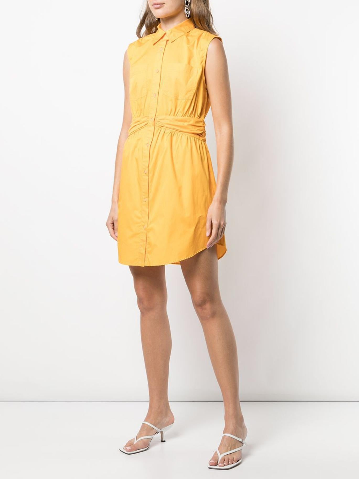 Derek Lam 10 Crosby - Gathered Waisttband Shirtdress - Sz 4
