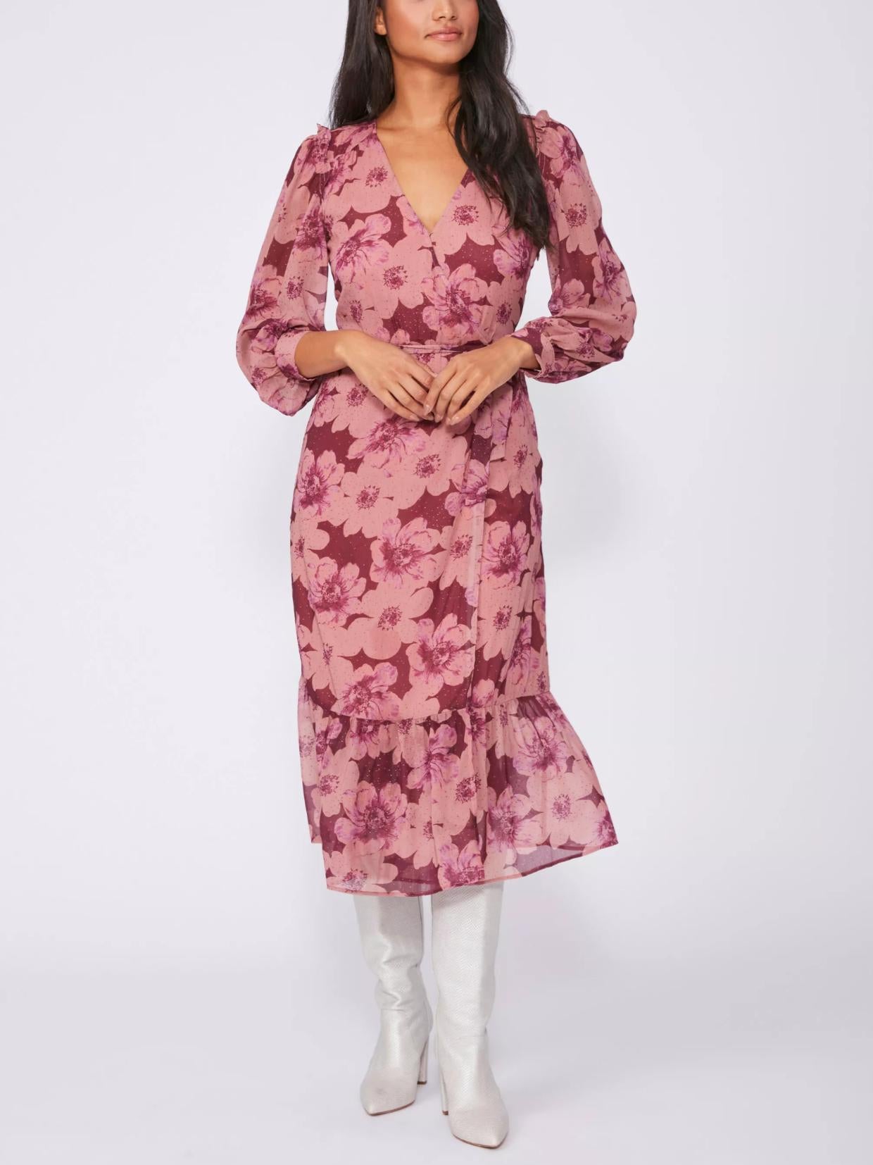 Paige - Aloe Long Sleeve Midi Dress - Sz M