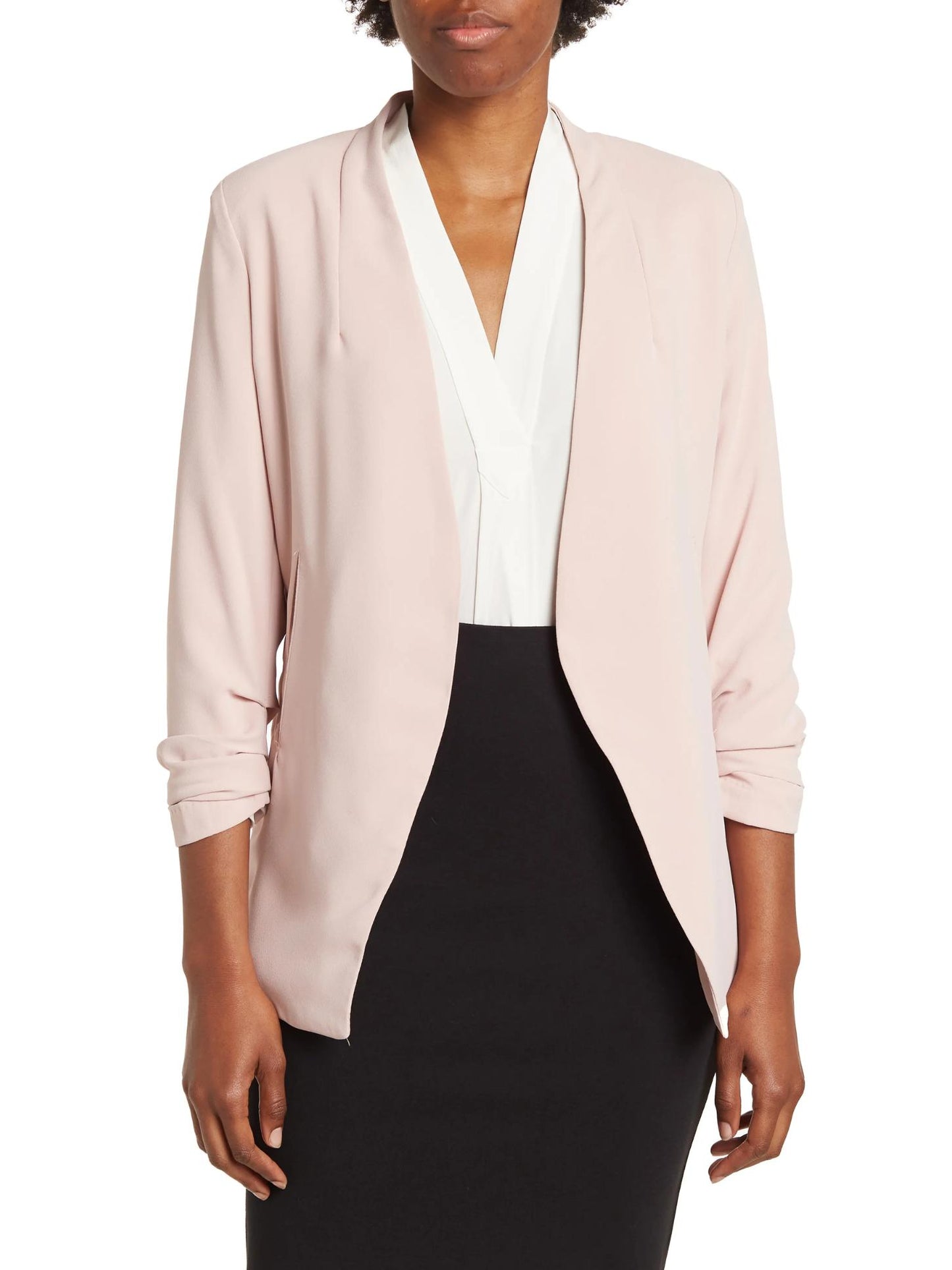 T Tahari - Ruched Sleeve Blazer - Sz L
