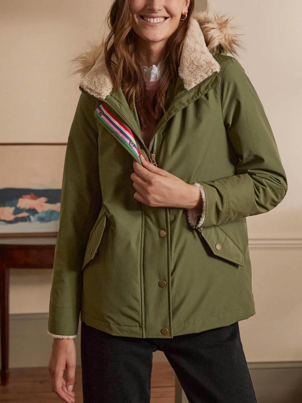 Boden - Dunbar Waterproof Hooded Jacket - Sz 8