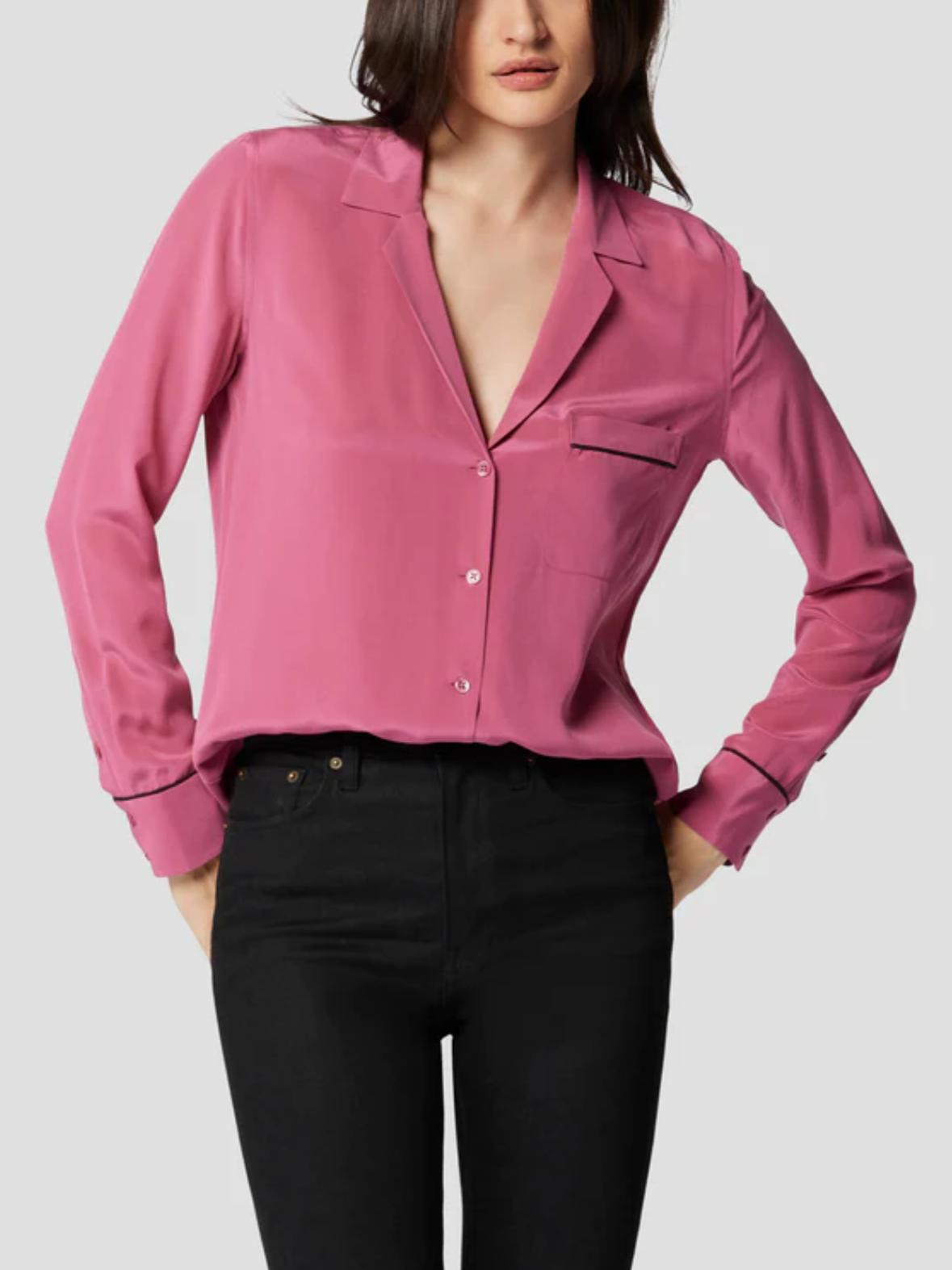 Equipment - Keira Silk Shirt - Sz L