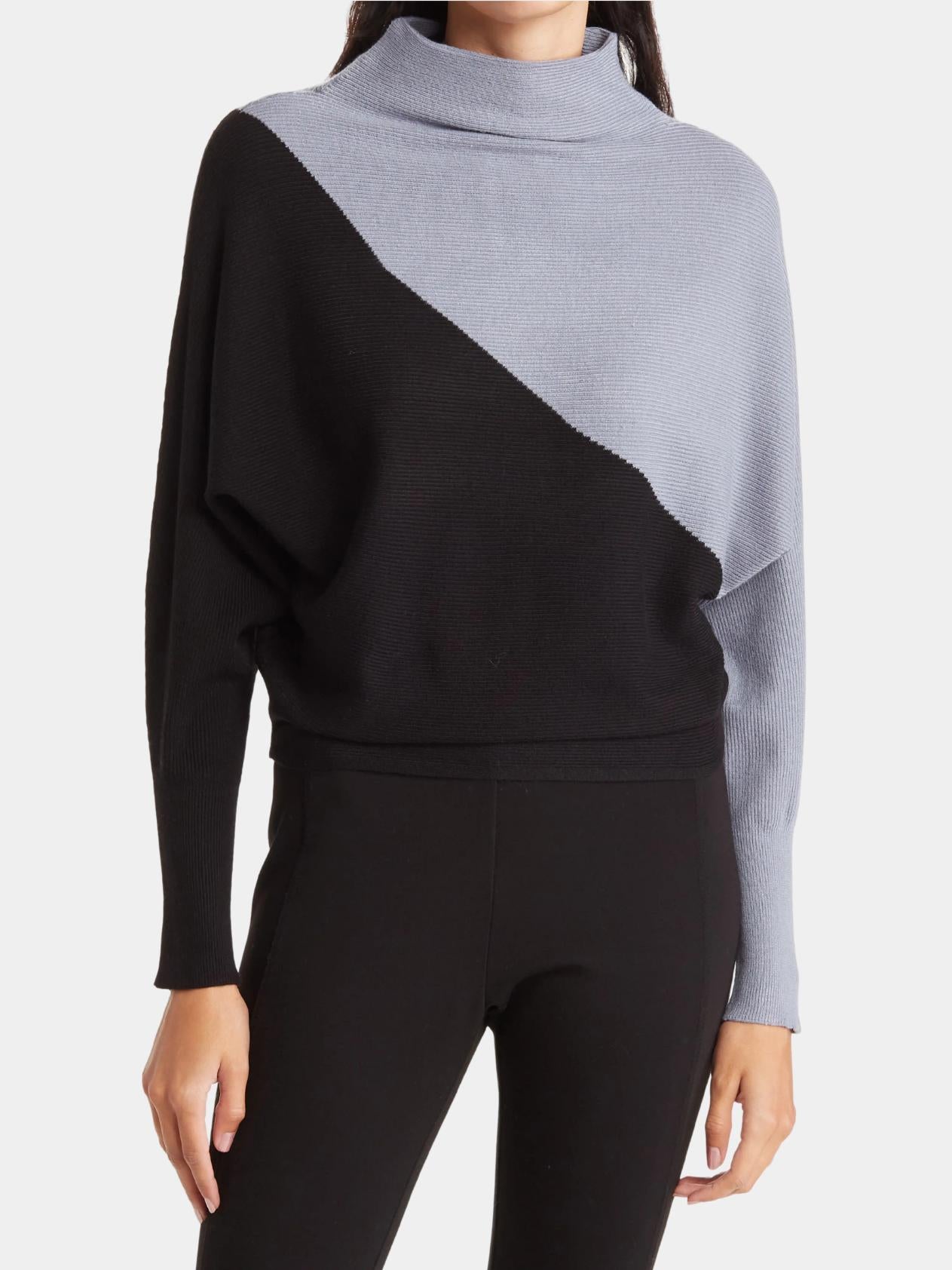 T Tahari - Dolman Sleeve Mock Neck Sweater - Sz M