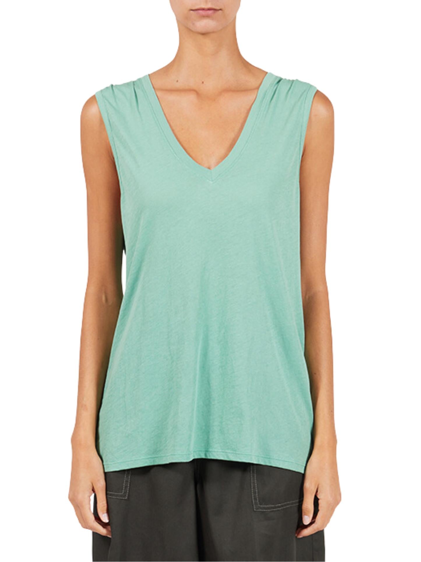 ATM Anthony Thomas Melillo - Vintage Jersey V-Neck Sleeveless Tank - Sz L