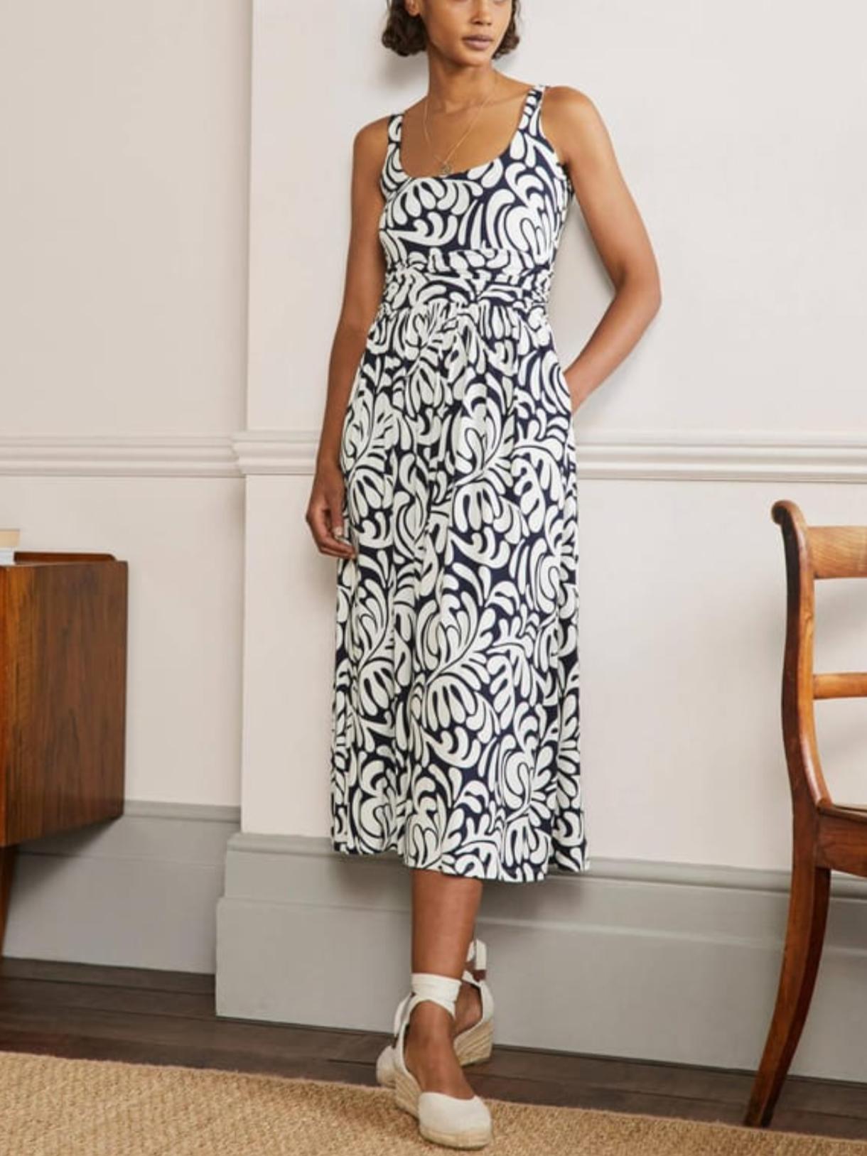 Boden - Scoop Neck Sleeveless Jersey Midi Dress - Sz 8