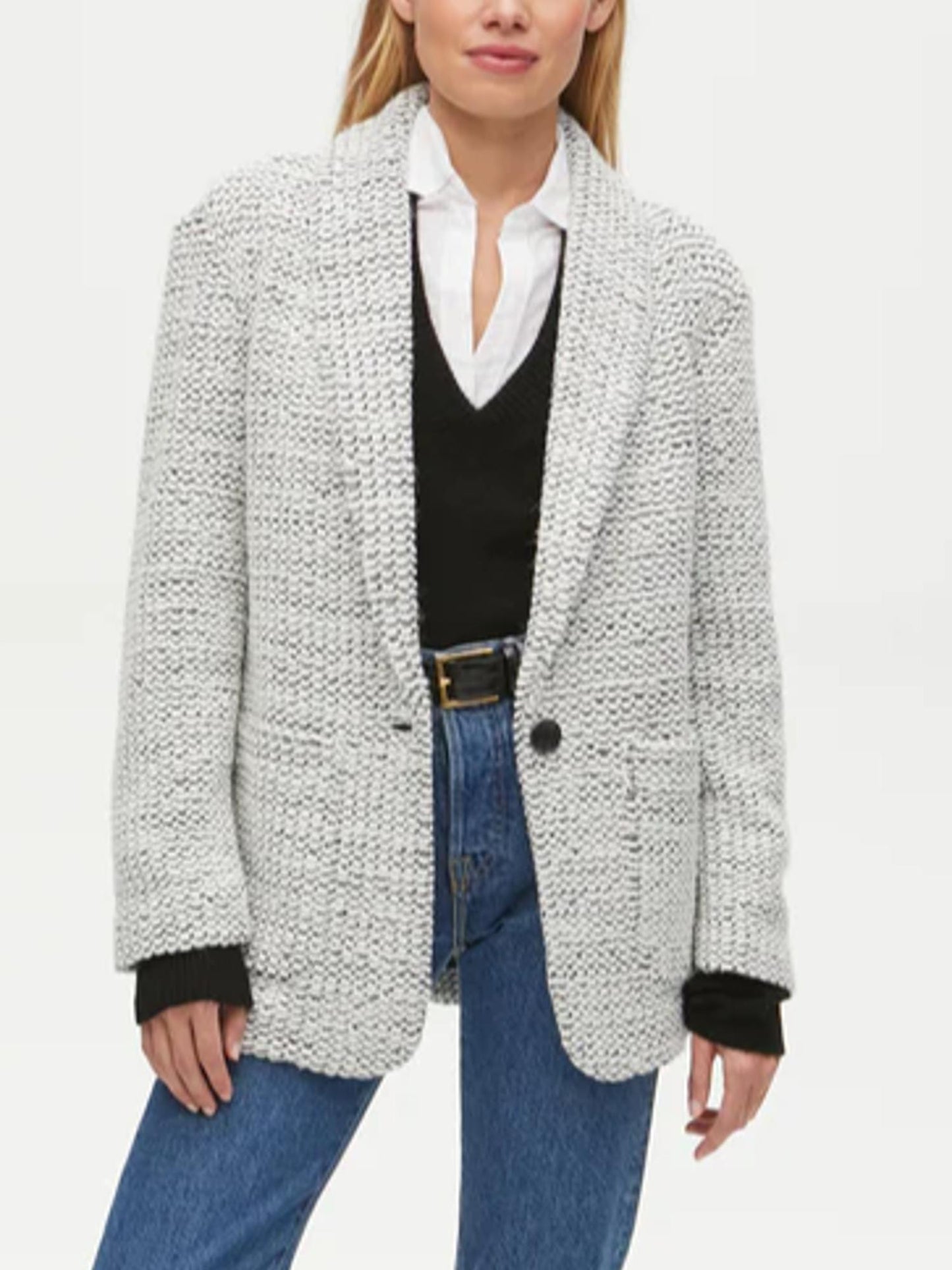 Michael Stars - Macey Wool Blend Sweater Blazer - Sz M